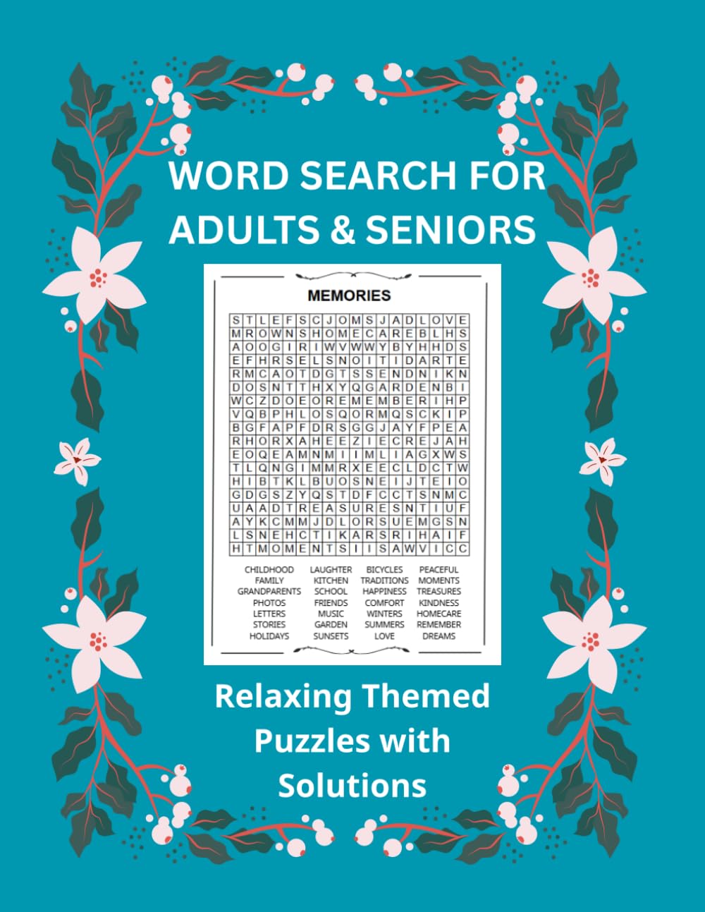 WORD SEARCH FOR ADULTS & SENIORS: Relaxing Themed Puzzles with Solutions