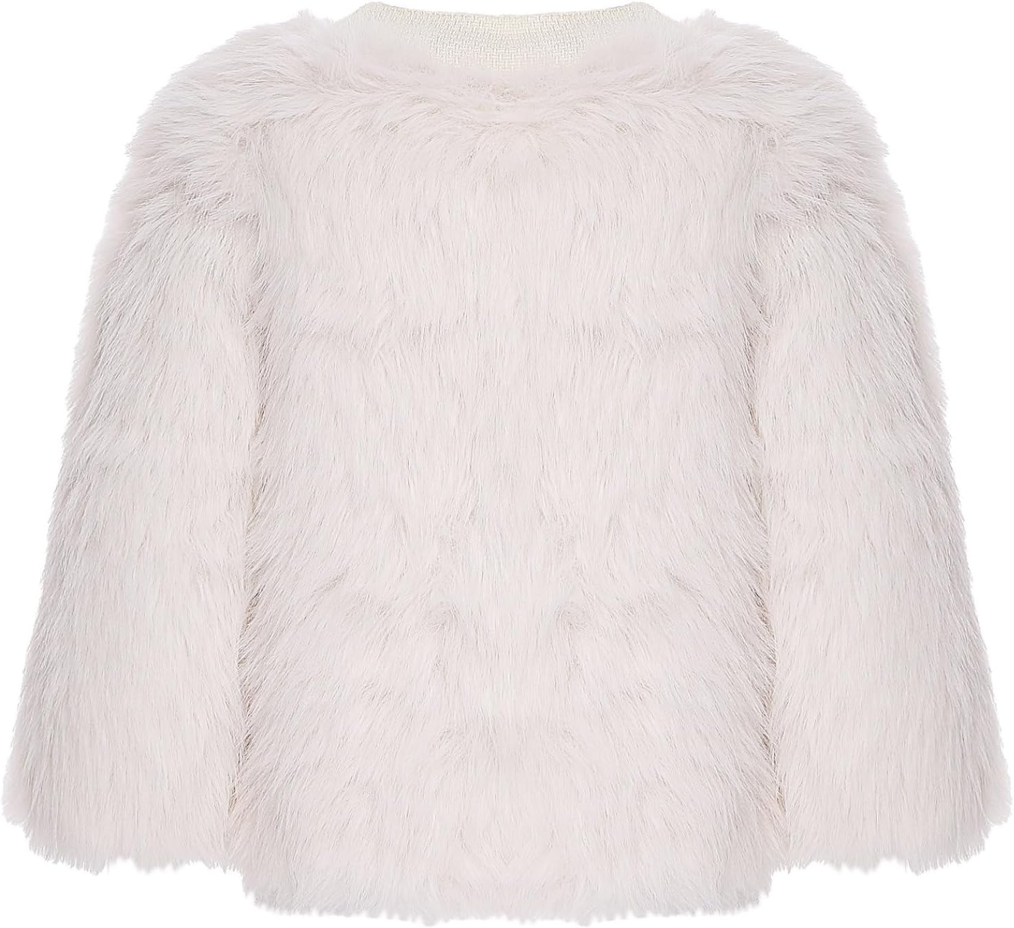 JEYPINMI Girls Winter Warm Fur Coat Jacket Long Sleeve Plush Teddy Faux Fur Jacket for Toddler Kids