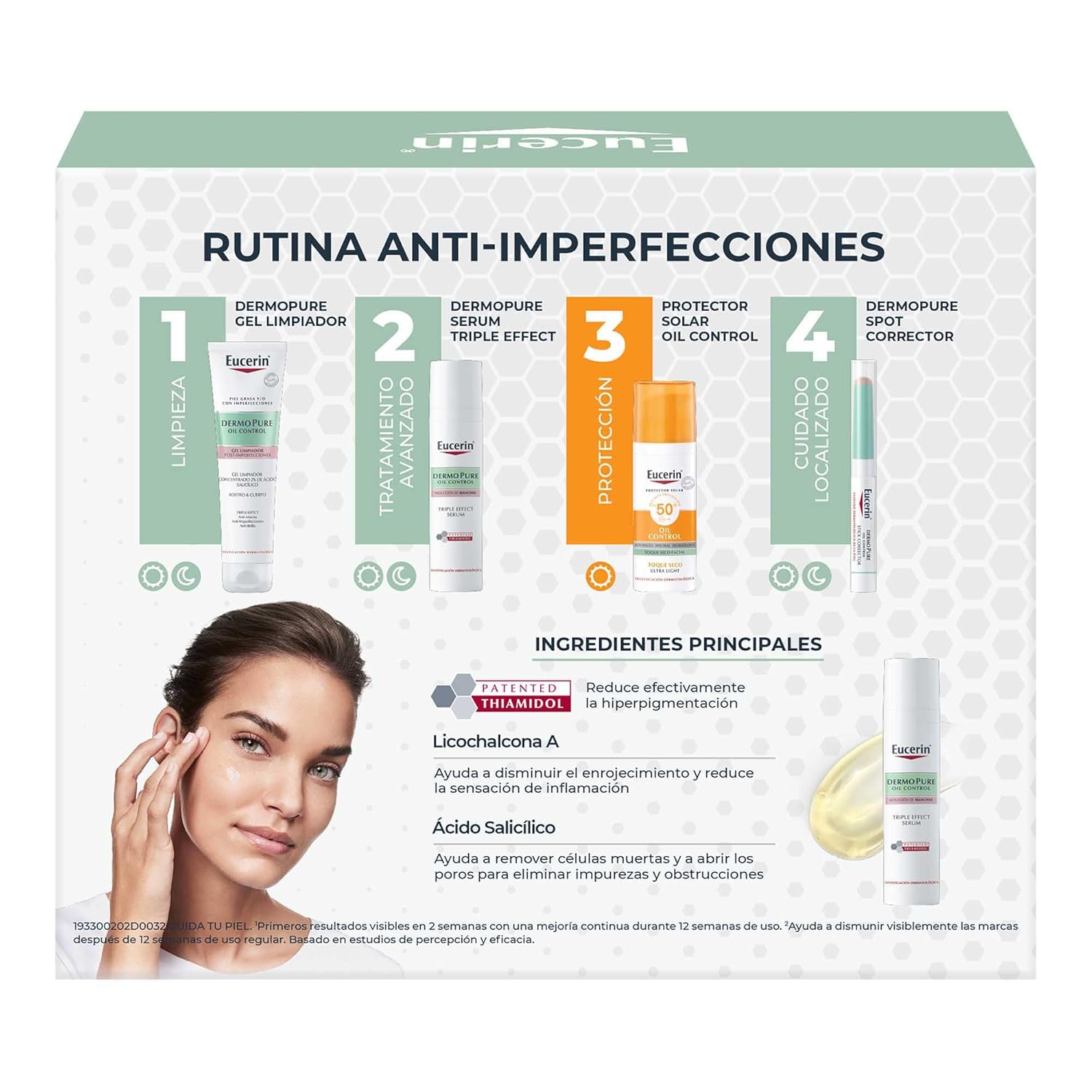 Eucerin Triple Efecto para Piel Grasa, DermoPure Oil Control Anti-Imperfecciones, Anti-Manchas, Anti-Brillo