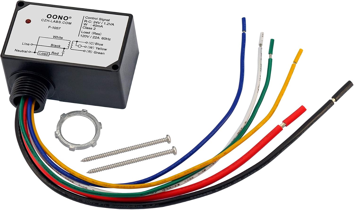 AC120V On/Off Switching Electric Heating Relay with Built-in 24V Transformer, OONO F-1057
