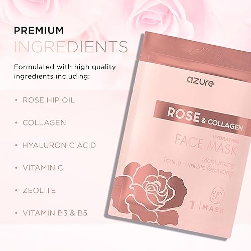 Miniatura 2 de Azure Cosmetics Mascarilla de tratamiento para la piel: hidrata profundamente, tensa y suaviza la piel seca, suaviza las arrugas y las líneas finas