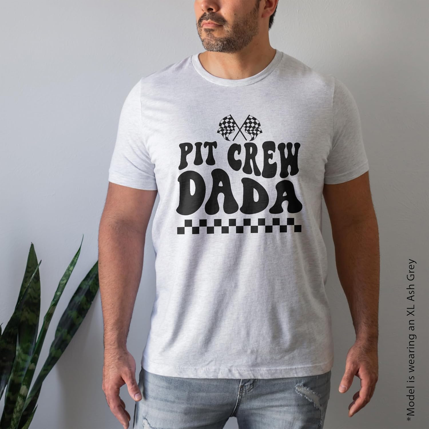 Pit Crew Mama and Dada Shirts - Fast One Two Fast Birthday Party Theme - Mom & Dad Race Car Racing T-Shirt - Unisex Graphic Tee White