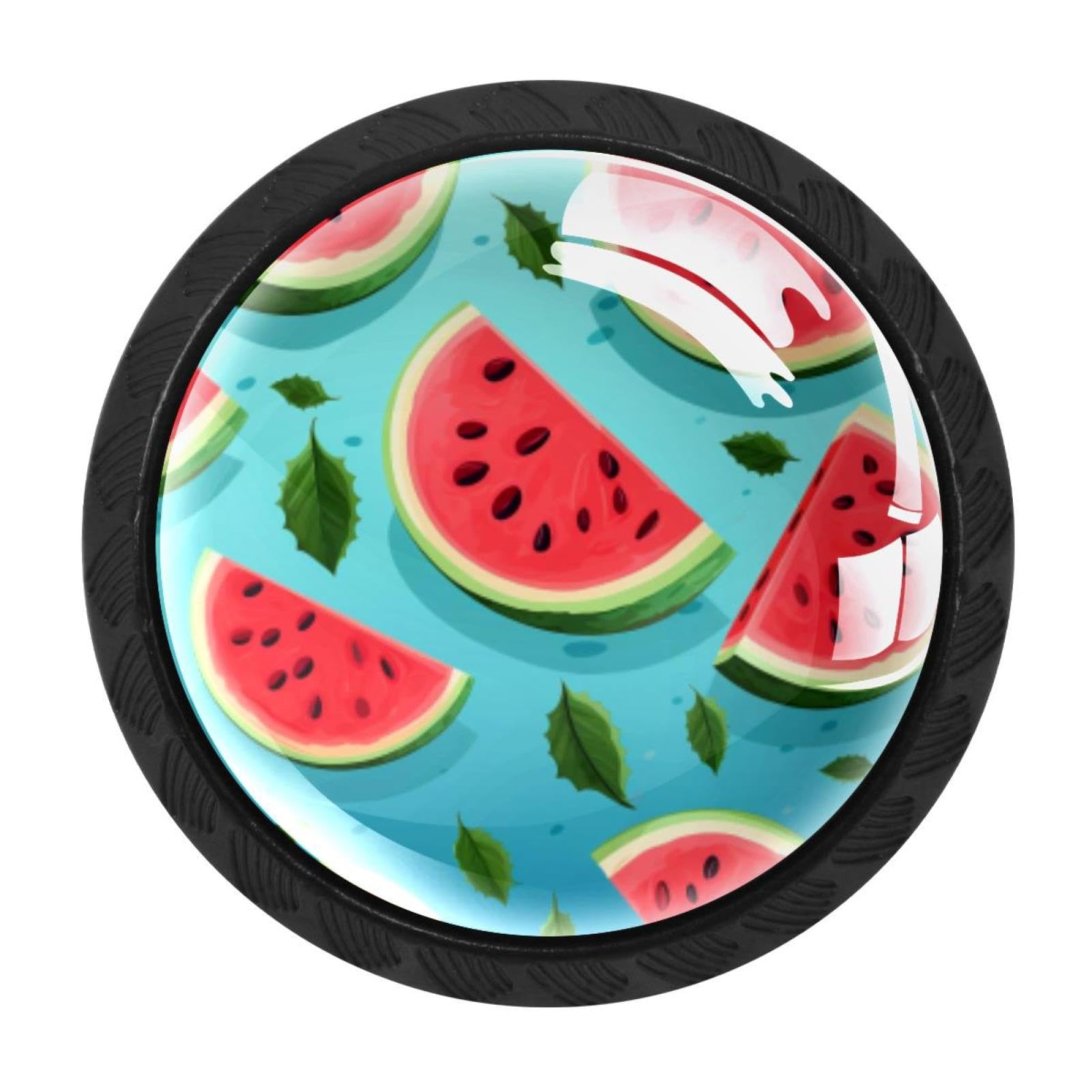 CHENZZZZ 4 Pack Black Watermelon Kitchen Handles, Cabinet Pulls Hardware for Cupboard Drawer Knobs Dresser Pulls