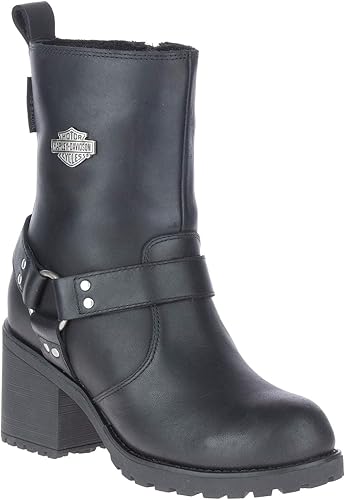 Harley-Davidson Botas de moto Howell 6.75" negras impermeables para mujer, D84665