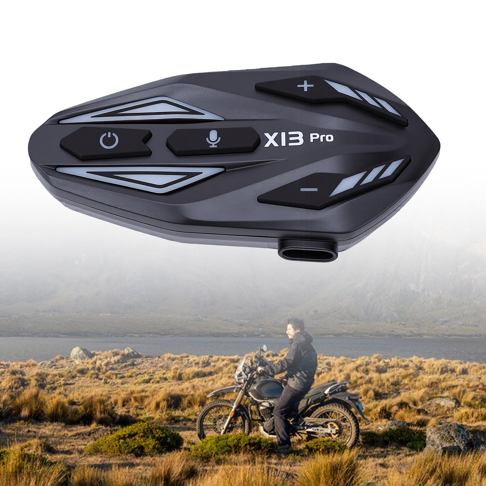 Casque Bluetooth pour Casque de Moto, IP67, Batterie 1150mAh