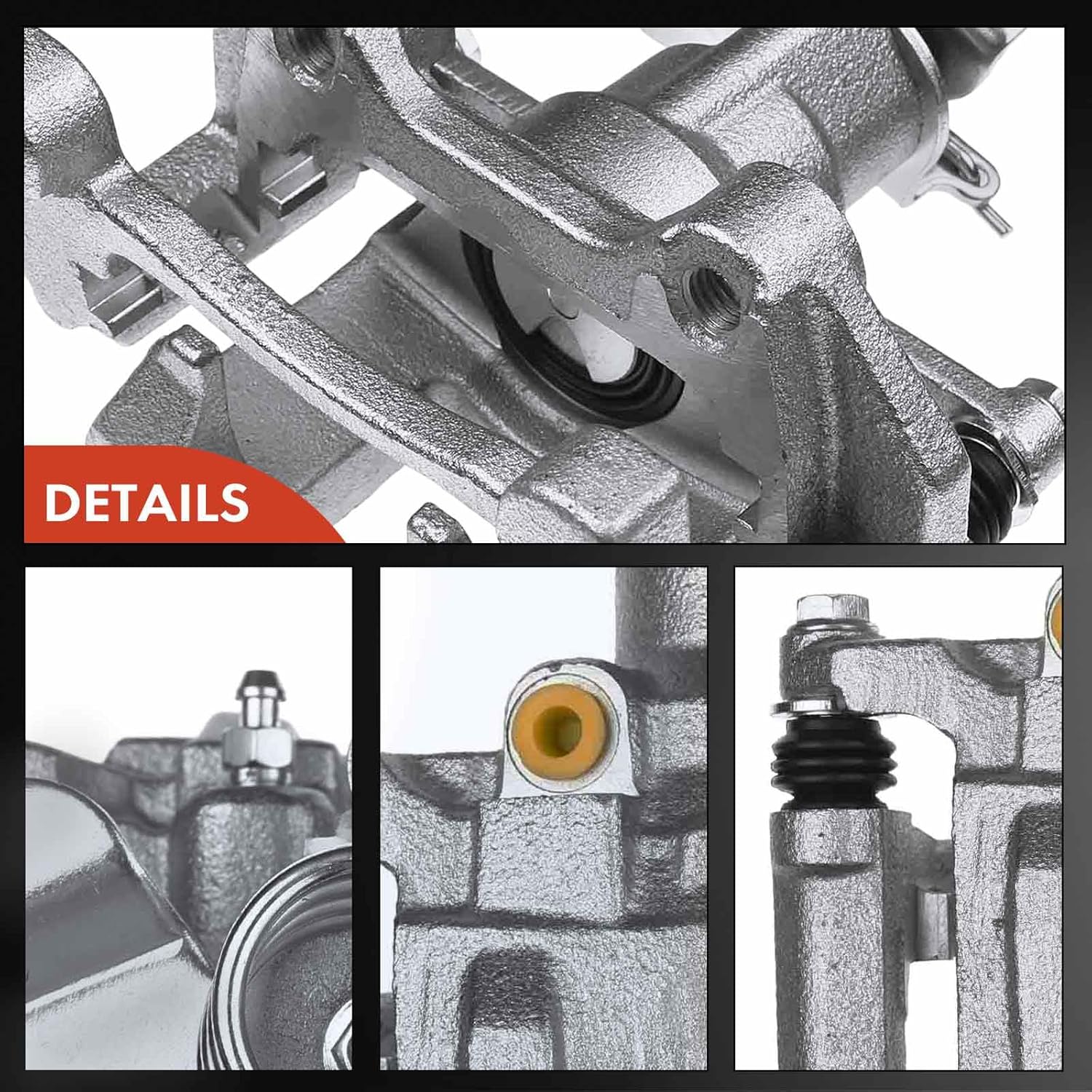 A-Premium Disc Brake Caliper Assembly with Bracket Compatible with Select Ford Models - For Mustang 2015 2016 2017 2018 2019 2020 - Rear Right Passenger Side