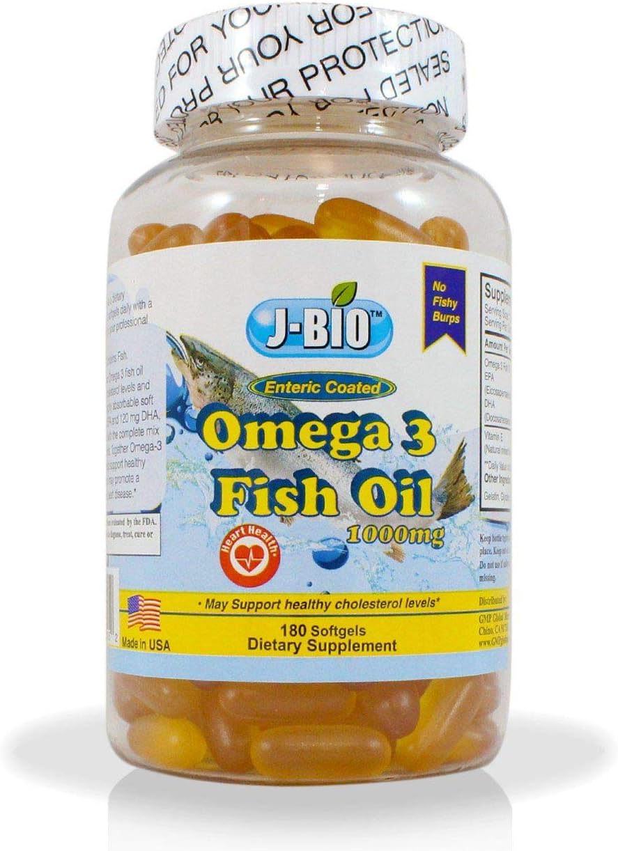 JBIO Omega3 Fish Oil (Enteric Coated) 1000mg, 180