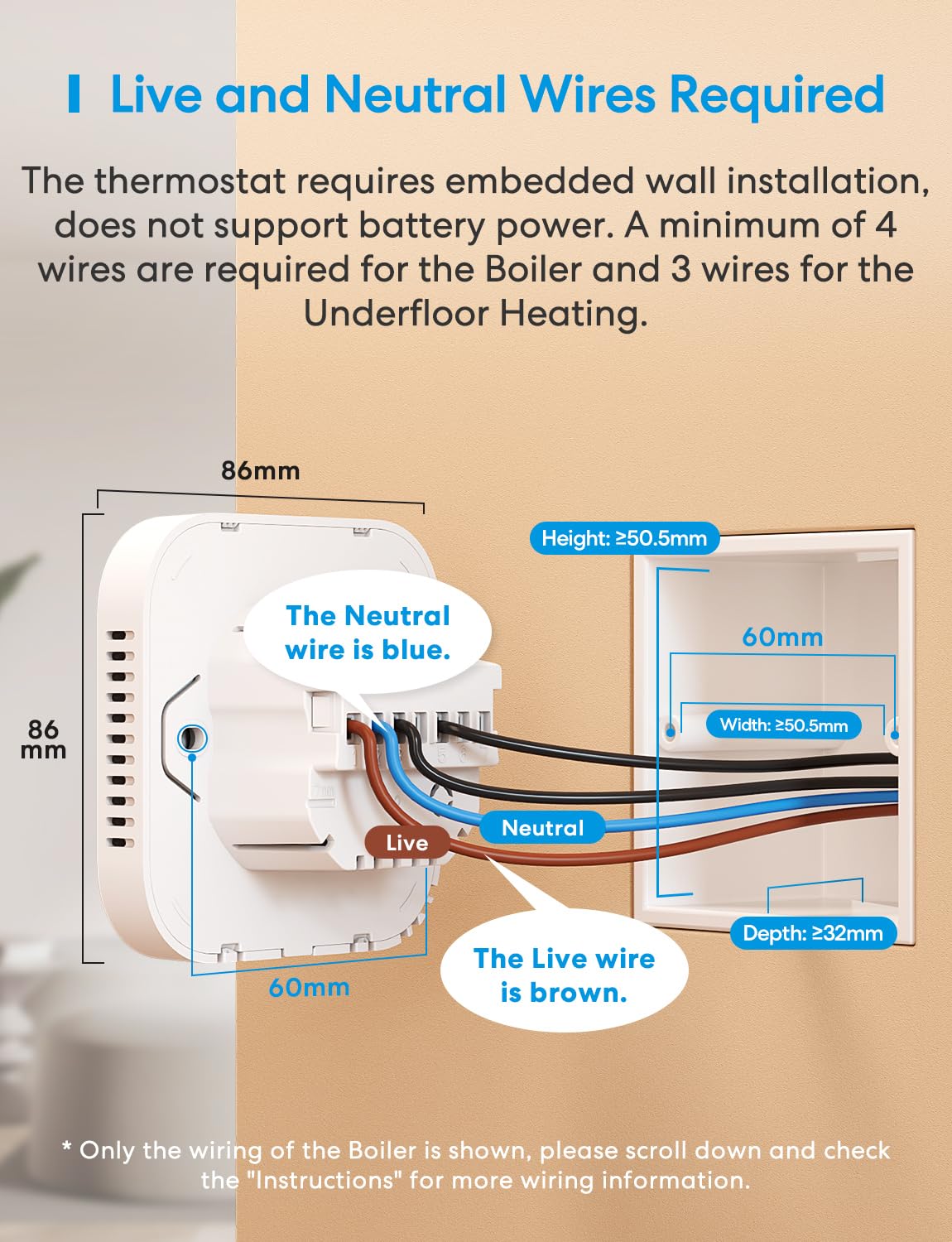 Meross Smart radiatorthermostaat, compatibel met HomeKit, wifi