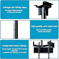 Vista 5 de Commercial Grade 4 tv Ceiling Mount, 32-65 Inch Full Motion - 4 Movement Flat/Curved Screen Bracket, Telescopic Height Adjustment,Max VESA