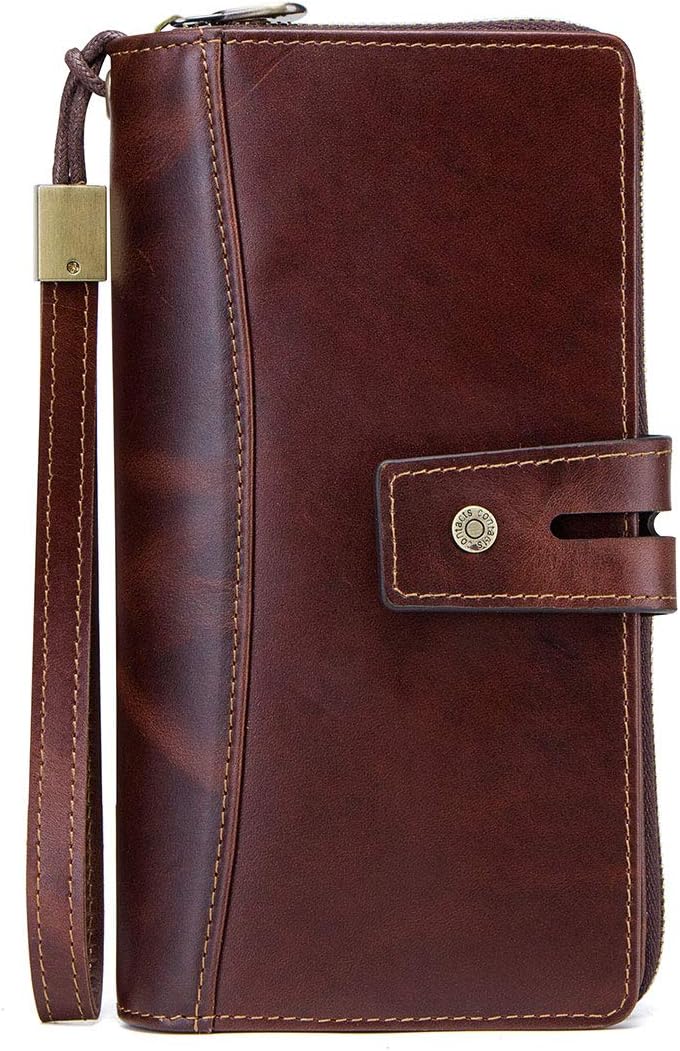 portafoglio portatile in pelle per uomo