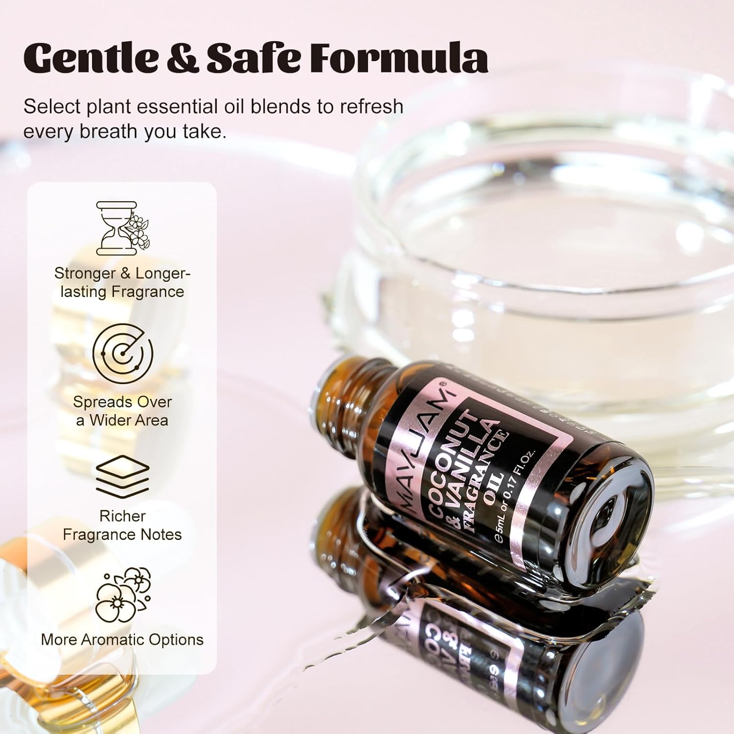 MAYJAM Fragrance Oil Gift Set, Top 20 Essential Oils Variety Pack for Diffusers for Home, Long Lasting Scented Oils for Soap Candle Making - 5ml/0.17fl.oz - Image 2