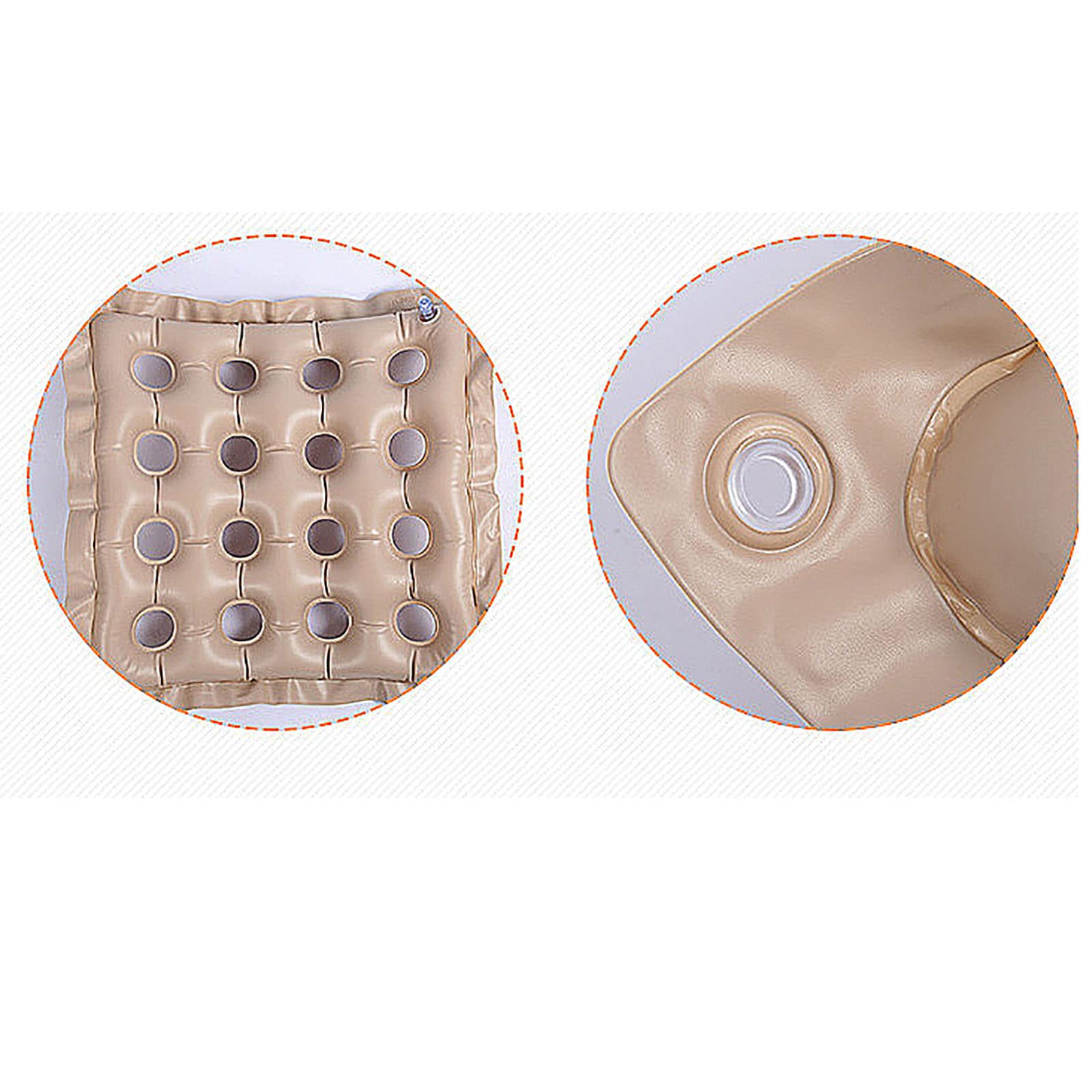 Cojín inflable portátil antiescaras para asiento de aire, cojín antiescaras, cojín inflable grueso para pacientes postrados en cama, silla de ruedas, oficina, asiento de aire para coche, antiesca