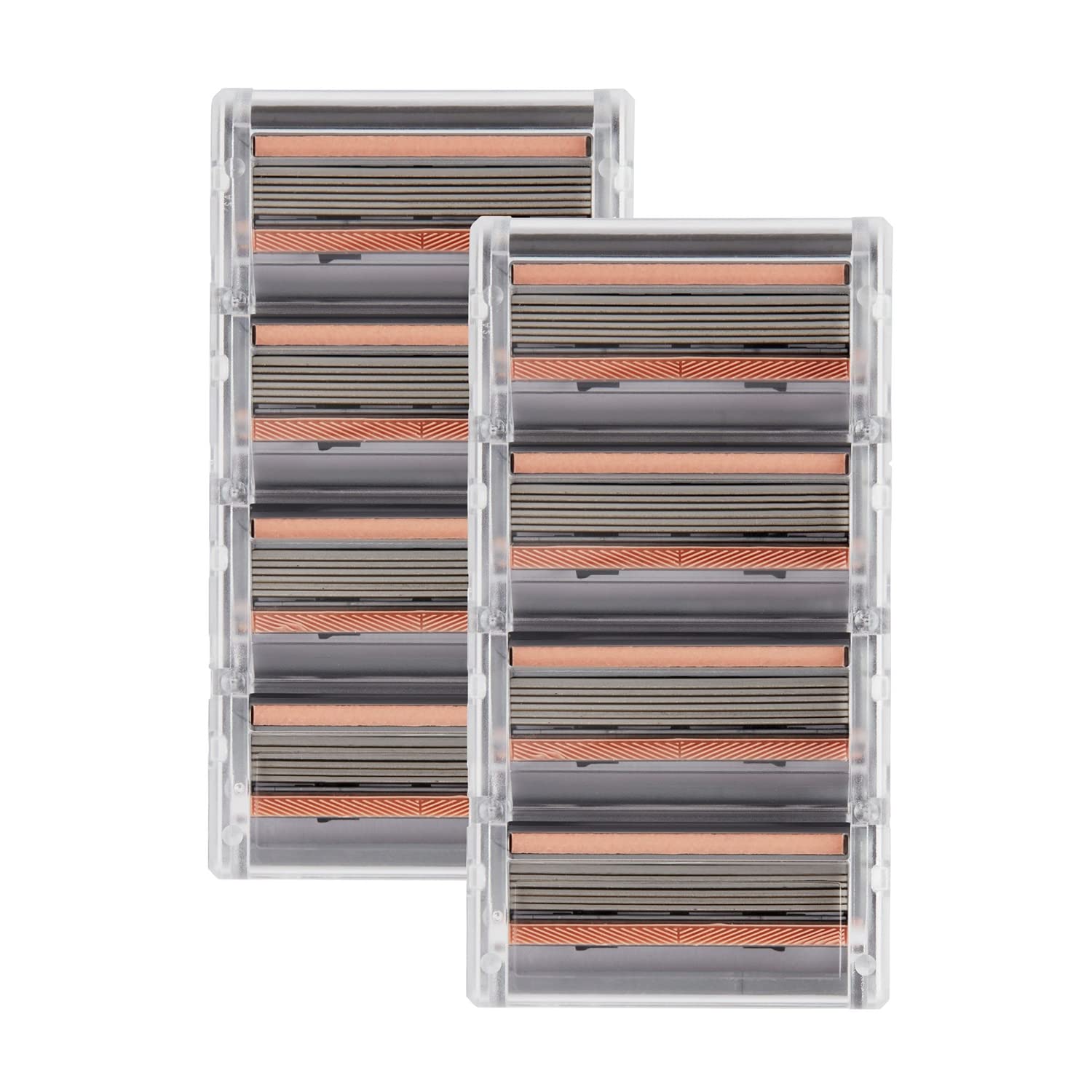 FFS Beauty Diamond-Coated Razor Blades (8 Razor Blade Pack) - For Men & Women - Designed for a Close Shave, Perfect for Sensitive Skin, Vegan, Includes Lubricating Vitamin E Strip & Precision Trimmer