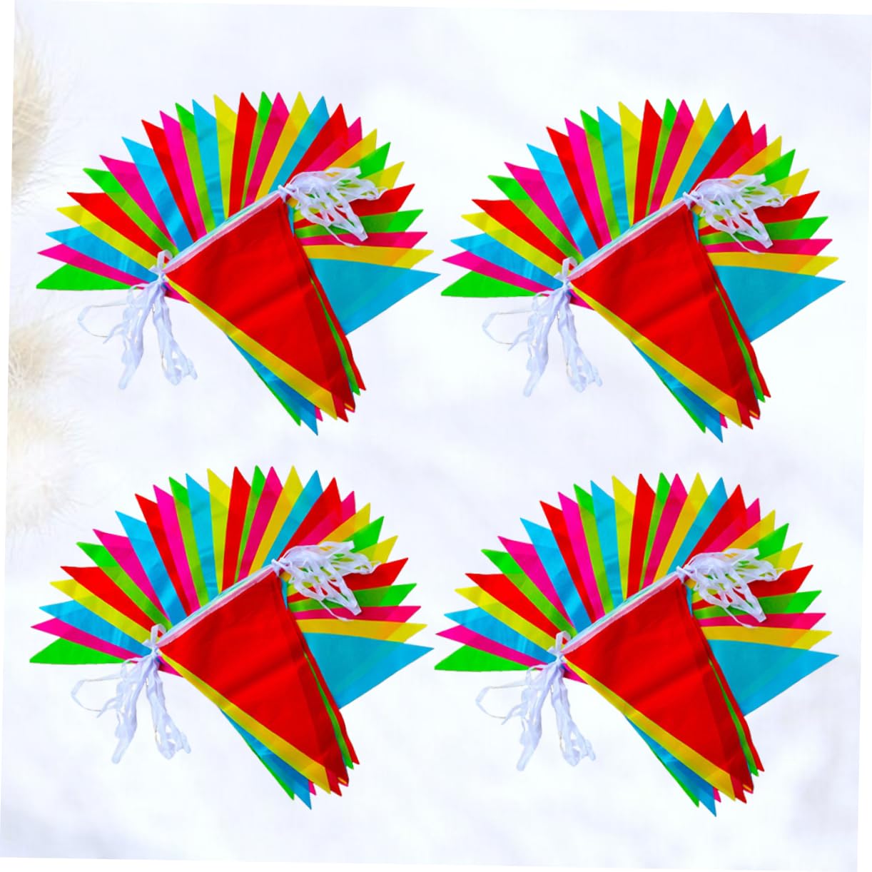 TOYANDONA 2 Set Da 40 M Di Striscioni Da Circo Di Carnevale Con Ciondolo A Forma Di Bandiera Per Decorazioni Di Feste Di Compleanno 4 Confezioni Da 2 Pezzi.