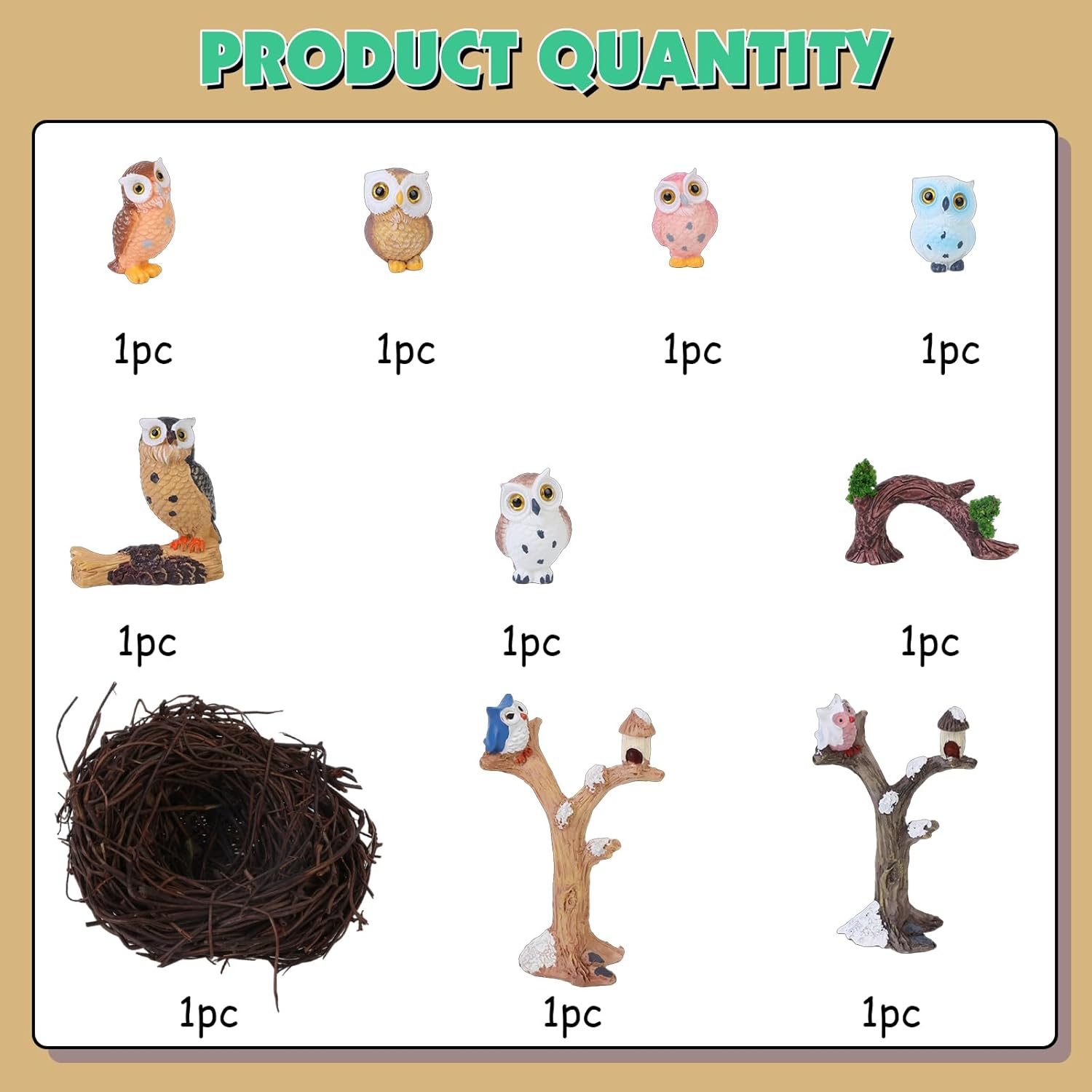 Cheereveal Owl Theme Cake Figures Decorations - Cute Owl Cake Figurines Toppers Dessert Picks, Owl Animal Theme Birthday Party Baby Shower Gender Reveal Celebration Photo Props - Image 5