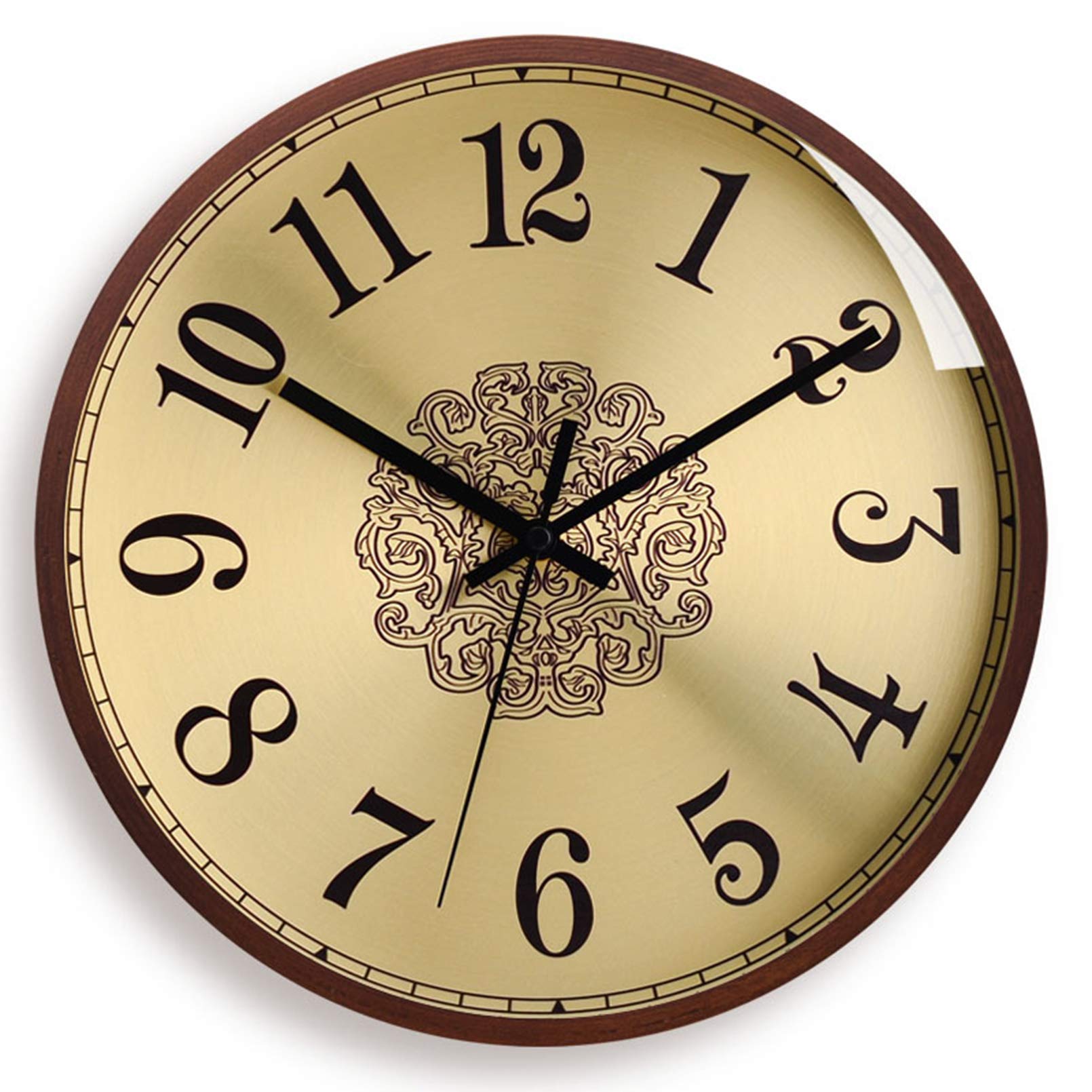 Horloge murale couleur or rose ZJ au design simple unique pour salon