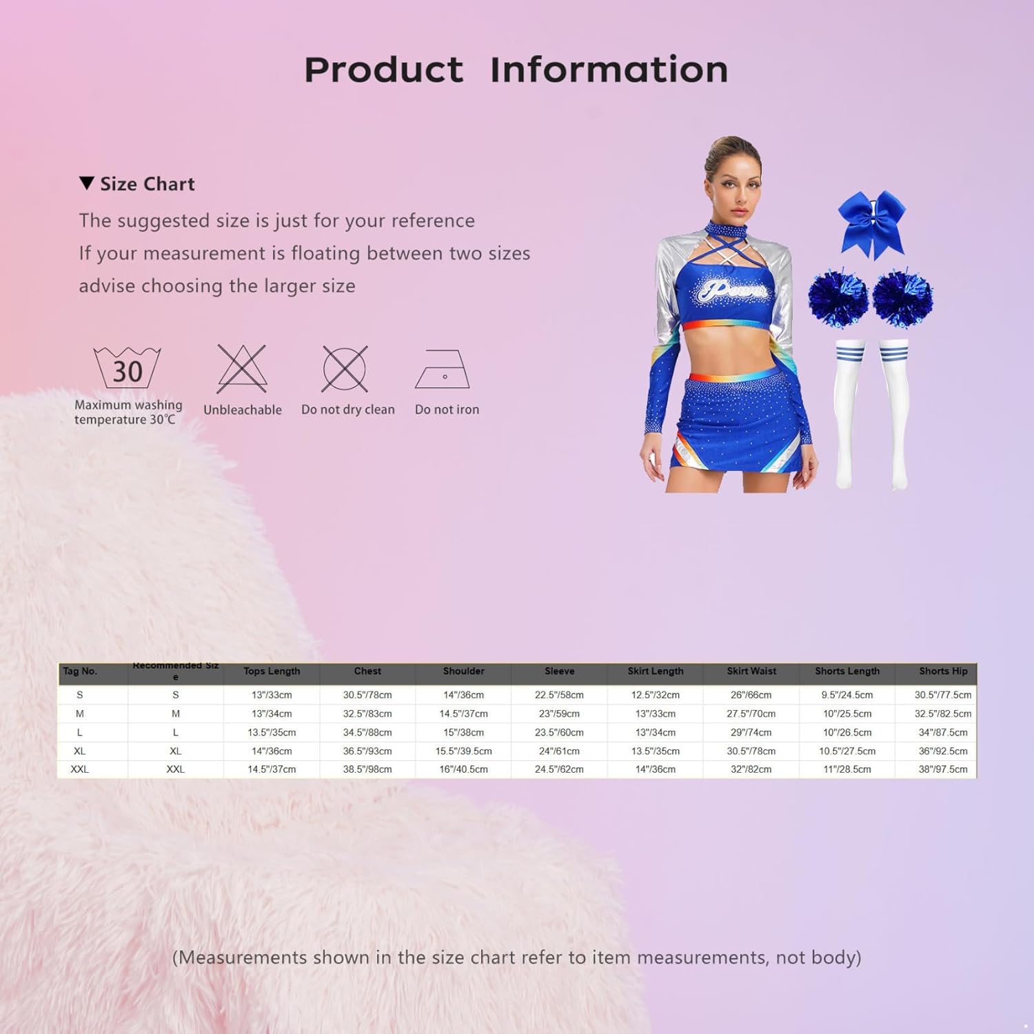Women's Cheerleading Dancewear Uniform Long Sleeve Mock Neck Crop Top Rhinestone Skirt Set