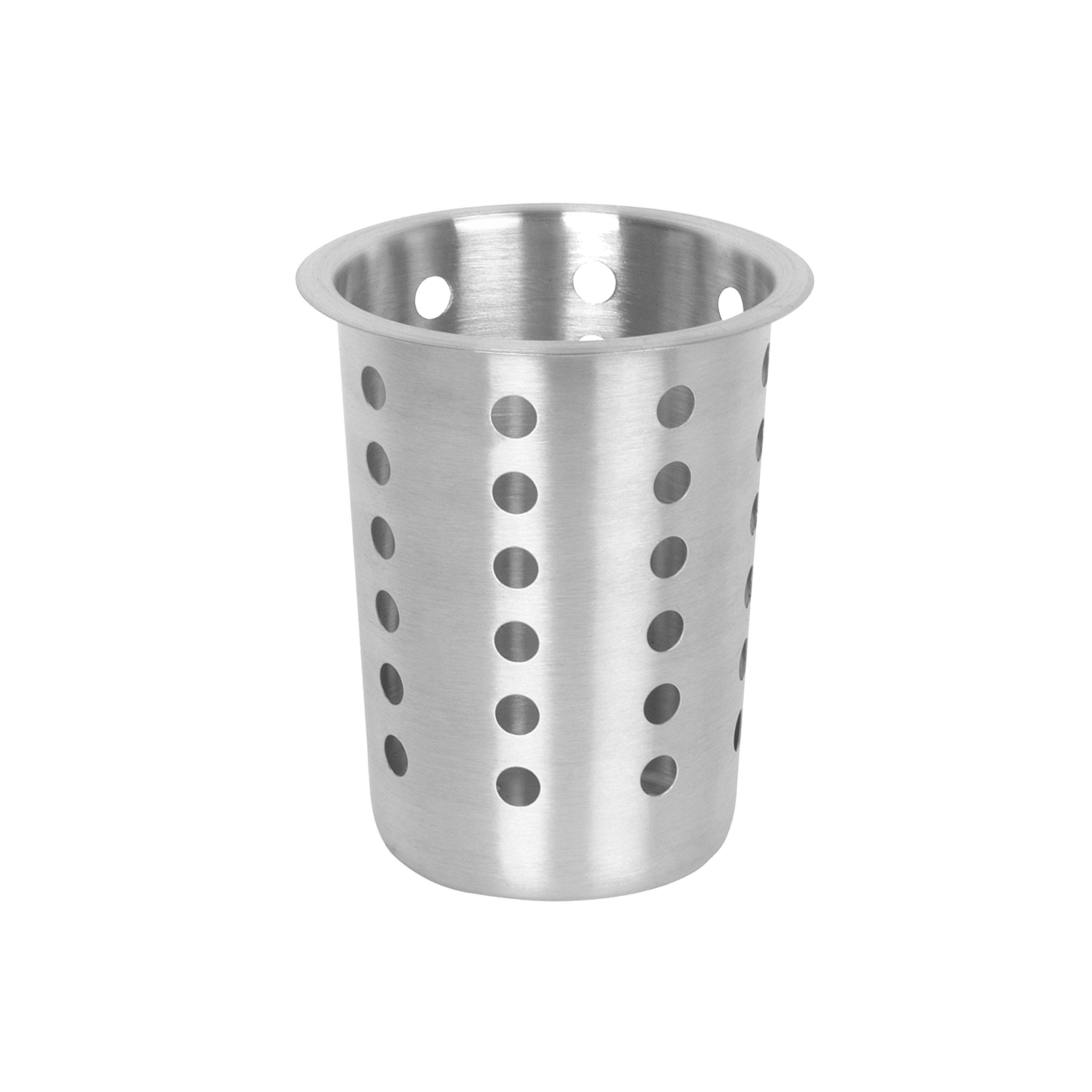 Thunder Group Perforated Flatware Cylinder, Stainless Steel