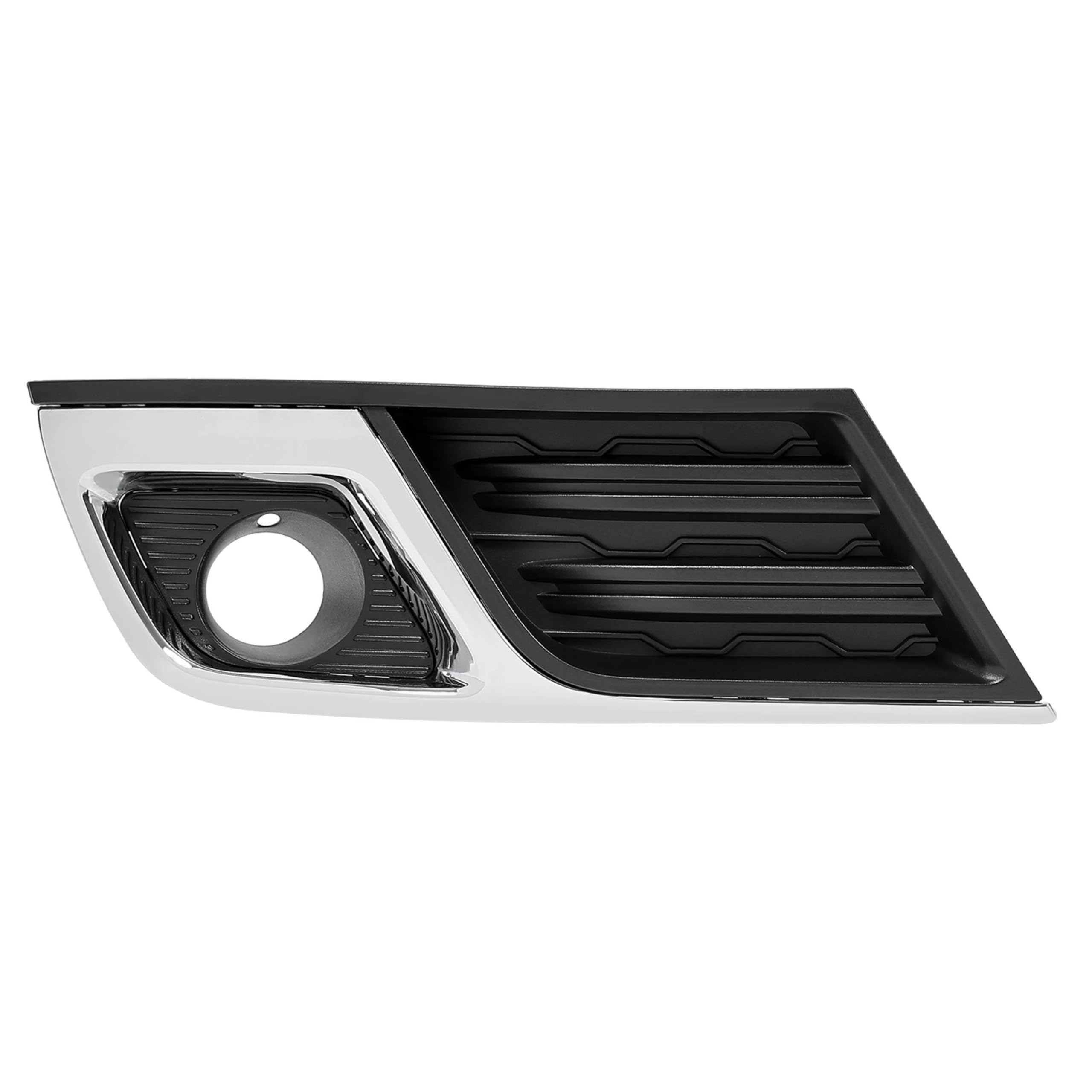 KUAFU Fog Light Bezel Compatible with 2013-2017 Chevrolet Traverse Right Front Bumper Fog Lamp Cover Plastic(ABS) Black & Silvery Textured Replacement for 20988620 GM1039148