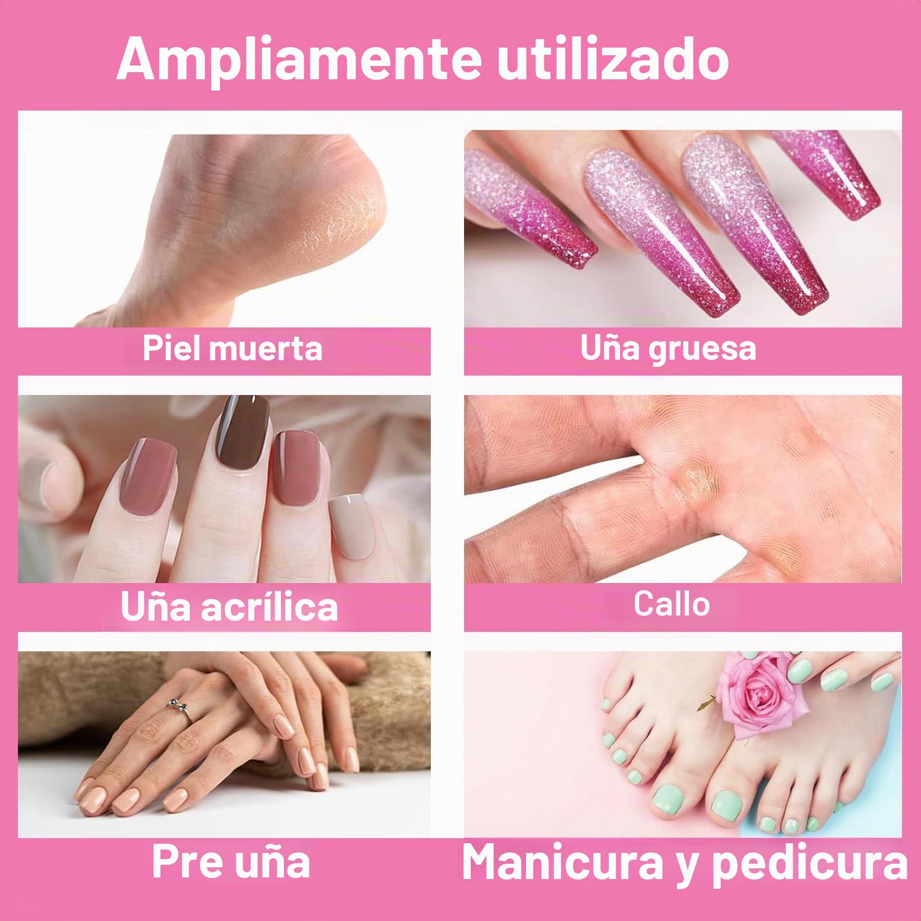 Bandas de Lijado para Cabezal para Torno de Uñas, 100 Pcs Mini Bandas 240 Grit con Estuche y 2 Brocas para Uñas, Compatible 99% Taladros Uñas, para Remoción Gel Acrílico y Pulido, Rosa