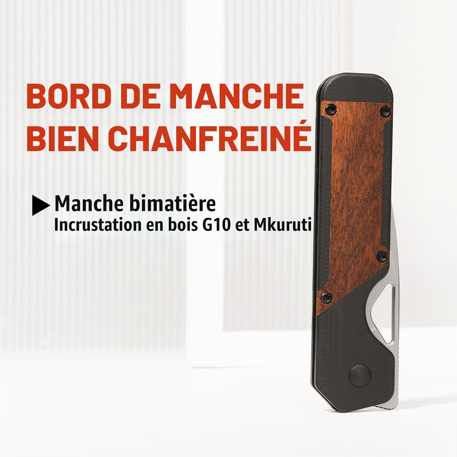 Kizer Militaw EDC Couteau Pliant de Poche, 8,5 cm Lame 154CM Manche G10 & Mkuruti avec Clip de Poche, Trou pour le Pouce & Ouvre-Lame Flipper Avant, Couteau de Camping et de Randonnée V3634C2