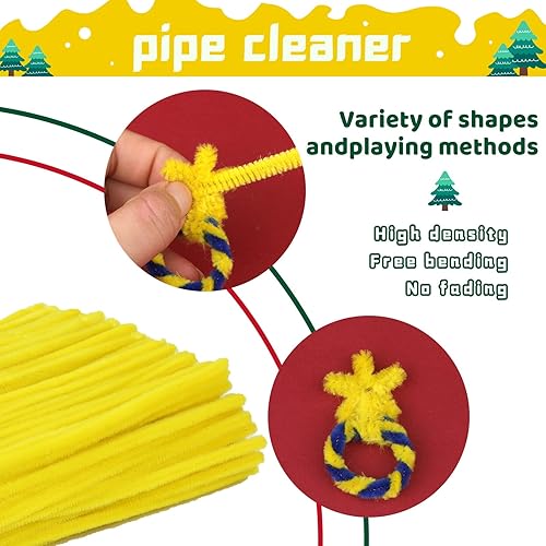 Miniatura 3 de Tallo de felpilla para limpiar tubos, 300 piezas de limpiadores de tuberías, suministros de manualidades, cepillo limpiador de tuberías para