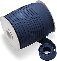 Vista 22 de Cinta al bies de doble pliegue de 1/2 pulgada, cinta al bies de doble pliegue de 55 yardas, carrete continuo a granel para coser ropa, acolchado