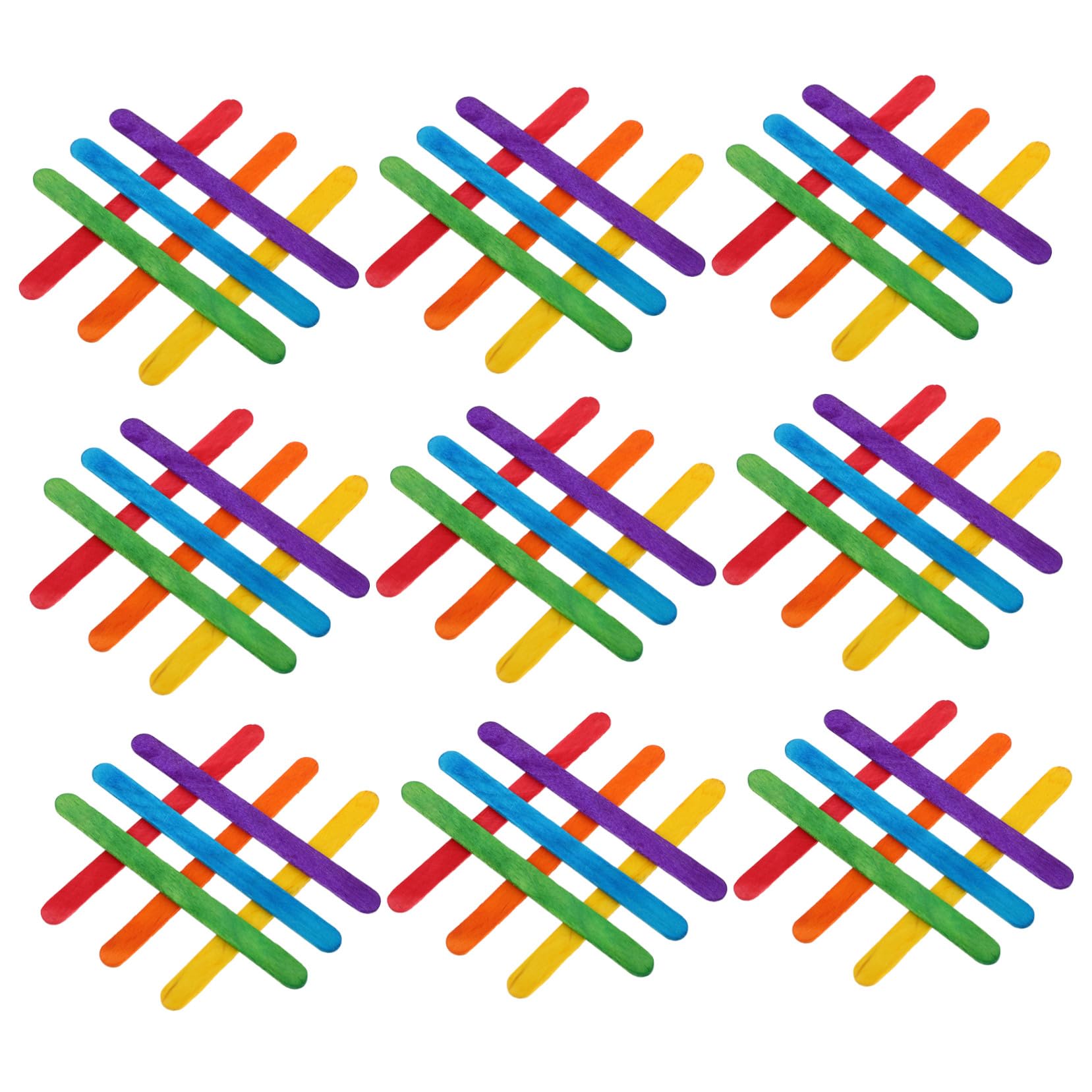 SEWACC 500 Palitos de Helado de Madera de Colores para Manualidades Infantiles y Proyectos Creativos