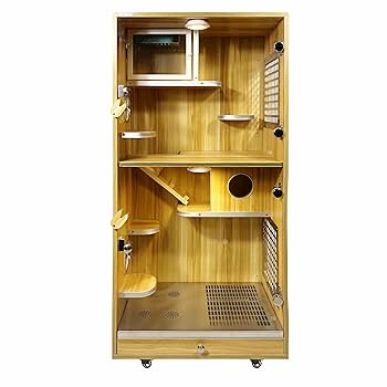 チンチラゲージセット 小動物飼育ケージ ゲージ 高級木製（オーク材） 120㎝ Amazon | 「組立完成品発送」チンチラゲージセット 小動物飼育