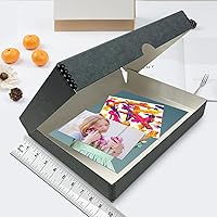 Vista 79 de Lineco Folio Storage Box, Clamshell Design with Metal Edge. 18.5x24.5x1.75 Inches, Archival Boxboard, Preserve Photos, Cards, Magazines, Documents