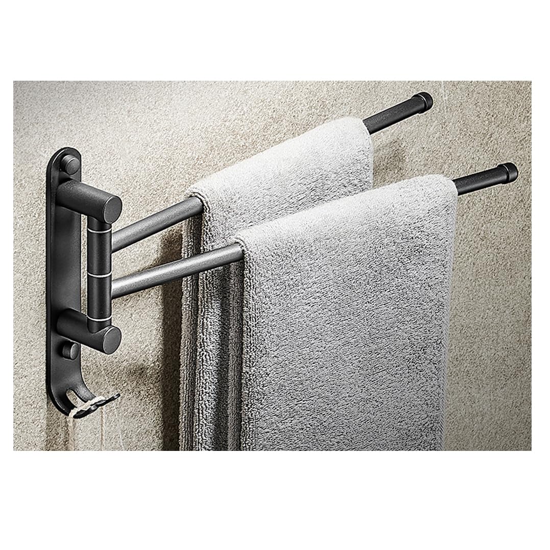 LMYSXAOZ Heavy Duty Swivel Towel Rack - SUS 304 Stainless Steel Swing Out Bar Space Saving Swinging for Bathroom Polished Nicke Wall Mounted Holder A