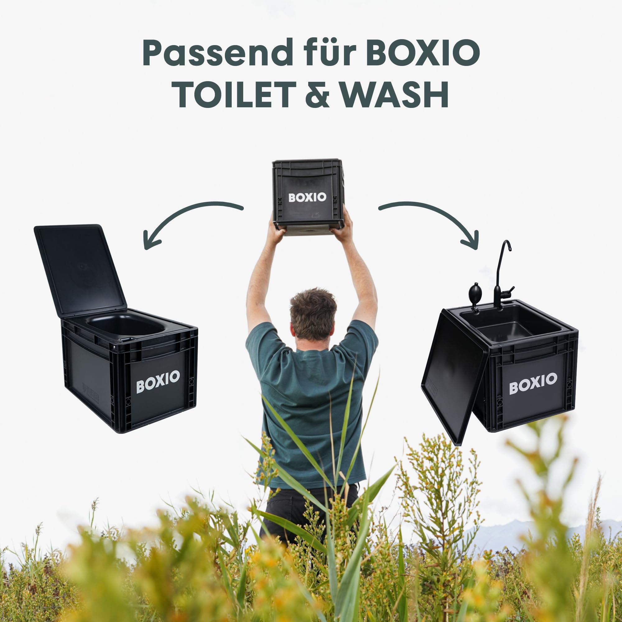 BOXIO - Tanica di ricambio da 5 l per BOXIO – Nuovo modello 2024 – Tanica per urina con maniglia e capacità 5 l