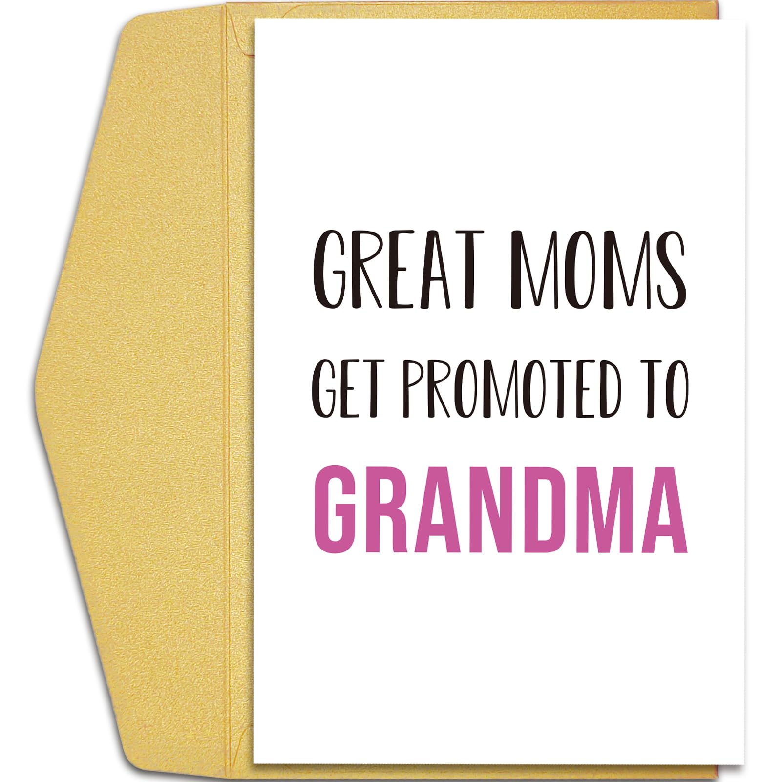Qiliji New Grandma Card Gift, Funny Pregnancy Announcement Card for Mom New Grandma, First Grandma Mothers Day Card, New Grandchild Baby Reveal Card,