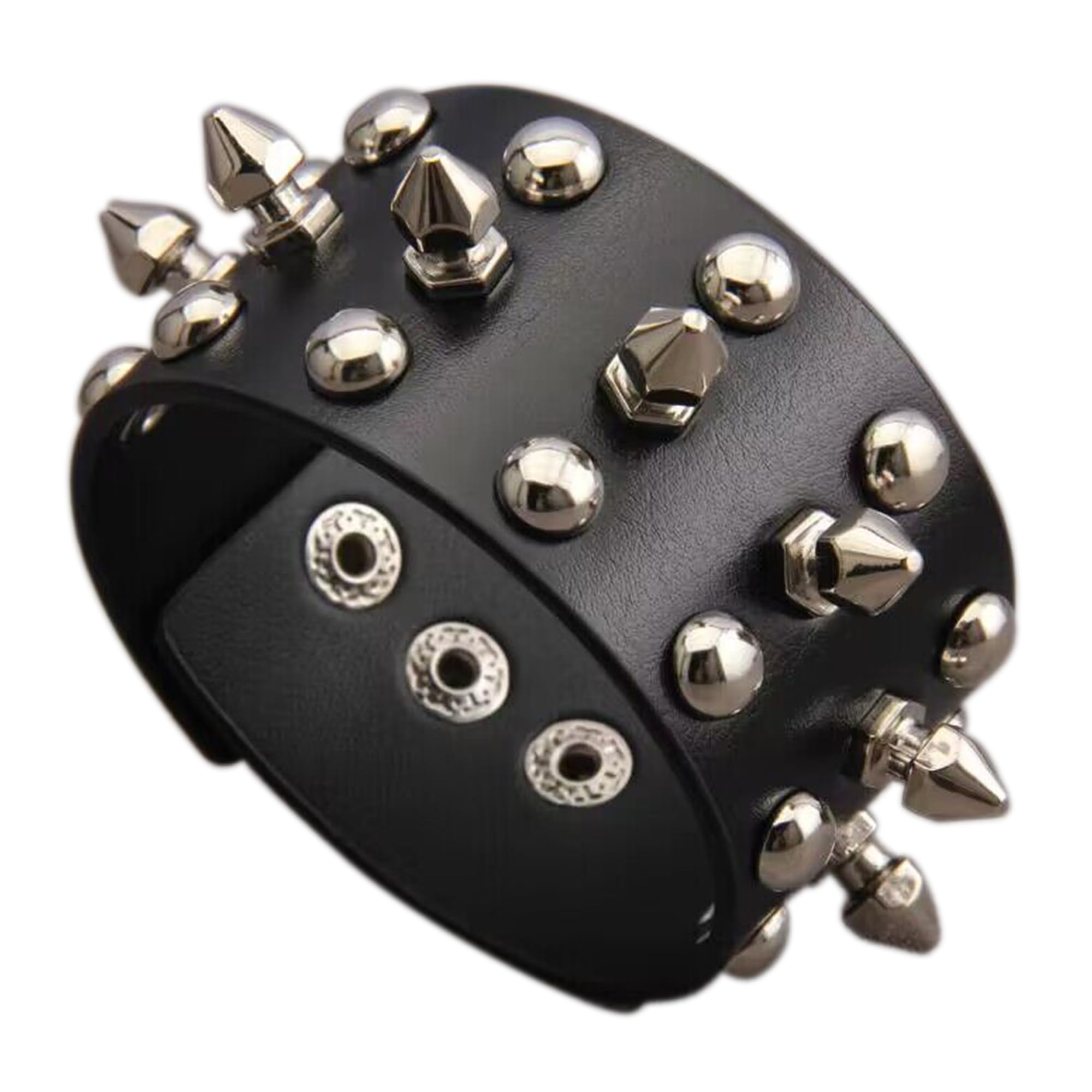 GelConnie Leather Cuff Bracelet Punk Braided Bracelets Rock Leather Wristbands Faux Mens Leather Bracelet Gothic Viking Bangle Adjustable Wrap Bracelet for Women,Men