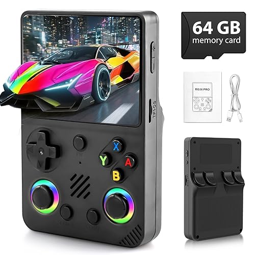 RG36PRO Retro Handheld Game Console - 30,000+ Classic Games, 64G
