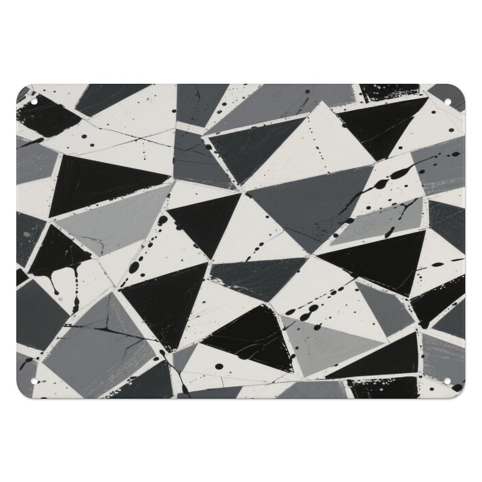 Fekiloot Style Ink Geometry Wall Decor Iron Painting Metal Sign