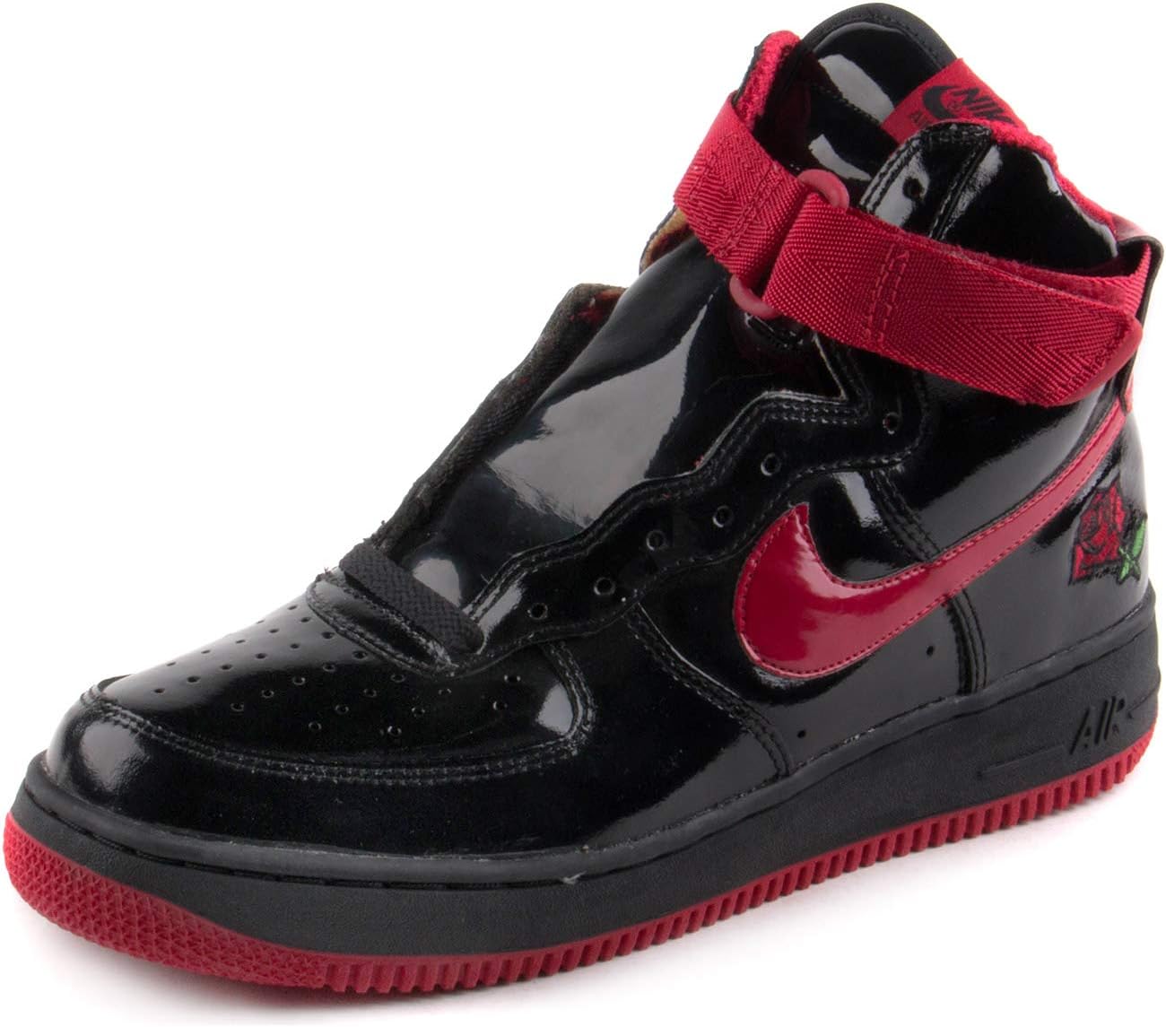 black air force 1 with red tick