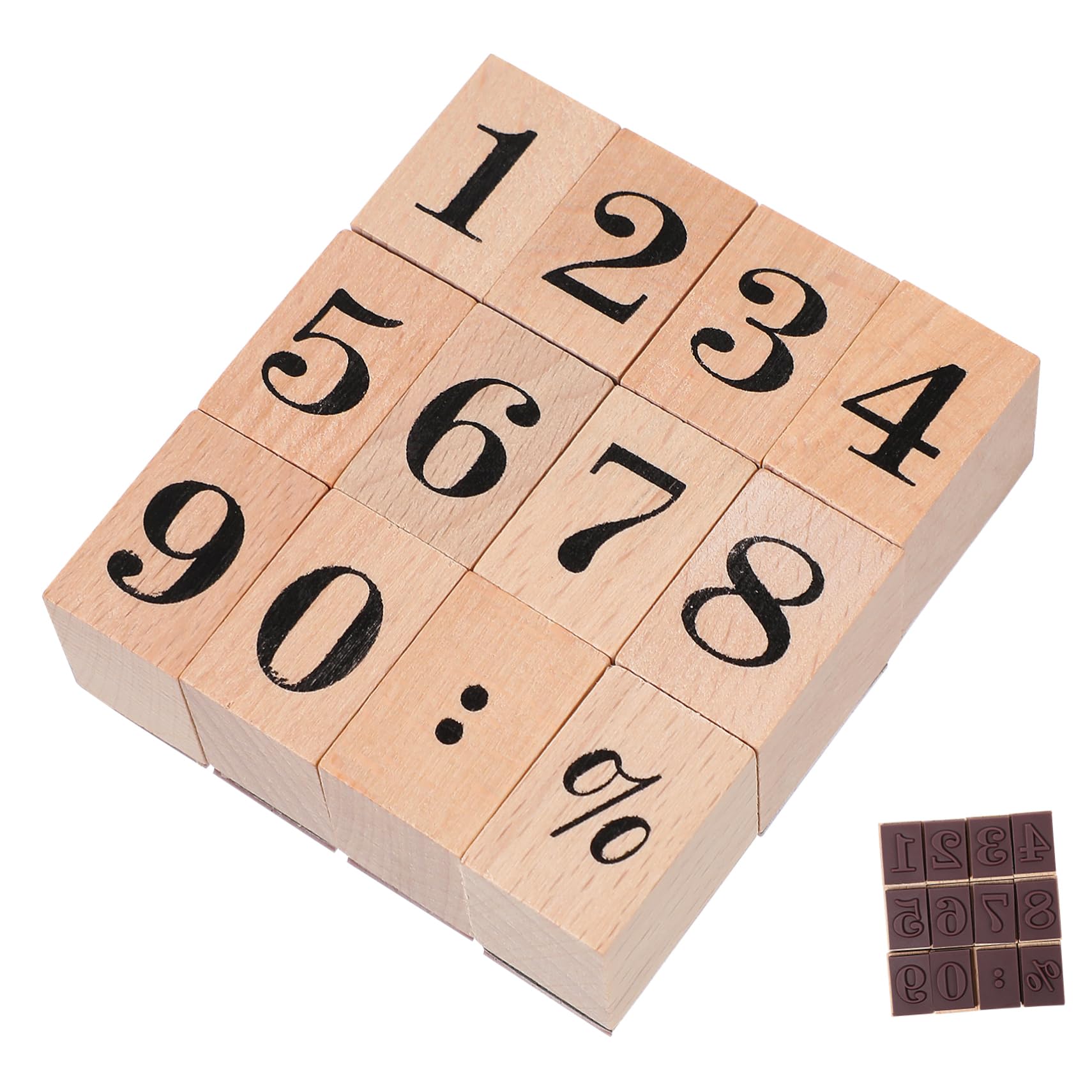 STOBOK 4sätze Holzstempel Set Mit Zahlen Und Mustern Für Scrapbooking Kartenbasteln Und Kreative Projekte Vielseitige Holzstempel Für Persönliche Gestaltung