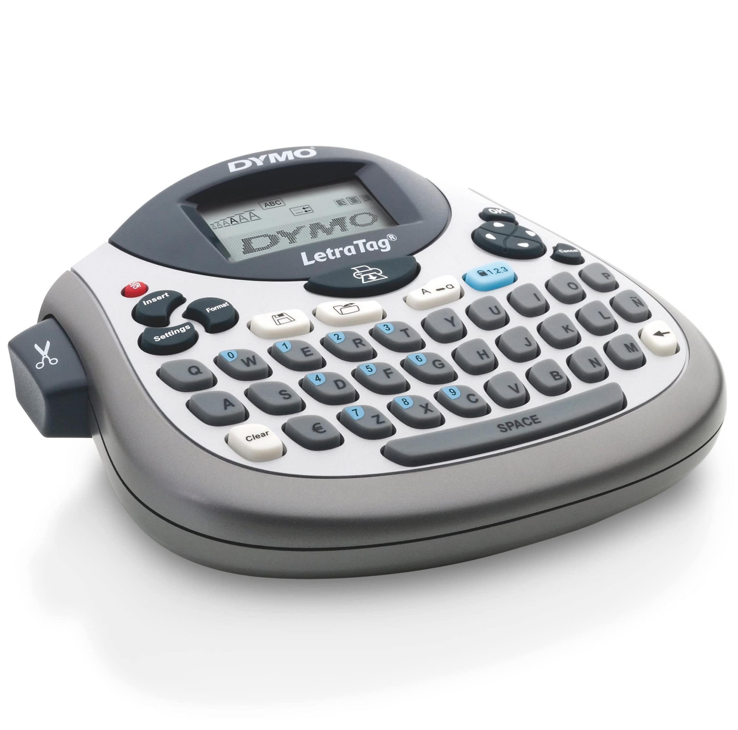Dymo LetraTag LT-100T Etichettatrice | Macchina etichettatrice palmare | Portatile QWERTY/Display LCD a 13 caratteri | Ideale per casa o ufficio