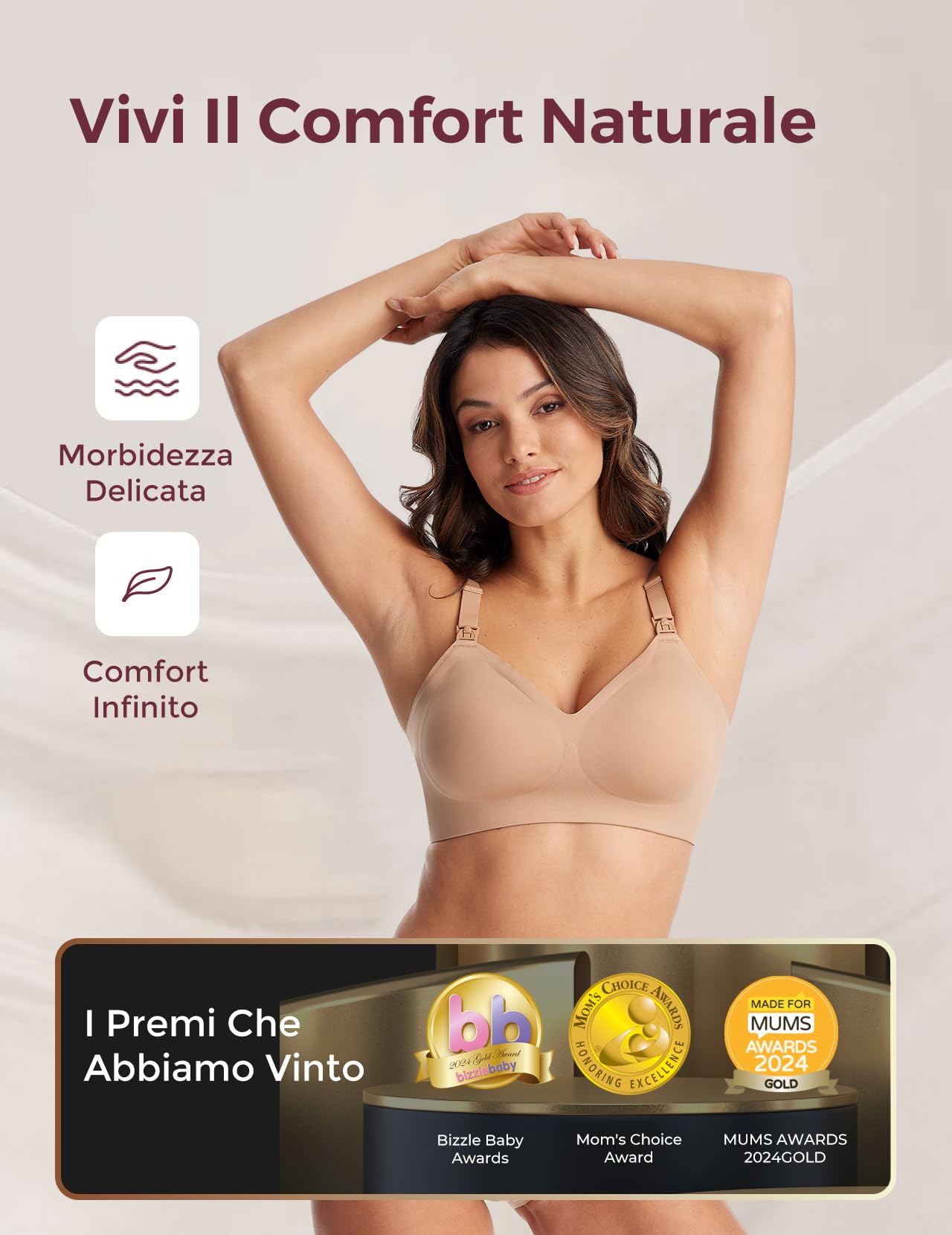 momcozy Reggiseno Allattamento, Reggiseno Senza Ferretto, Comfort Senza Cuciture, Reggiseno Allattamento Imbottito Forma Naturale, Reggiseno Gravidanza