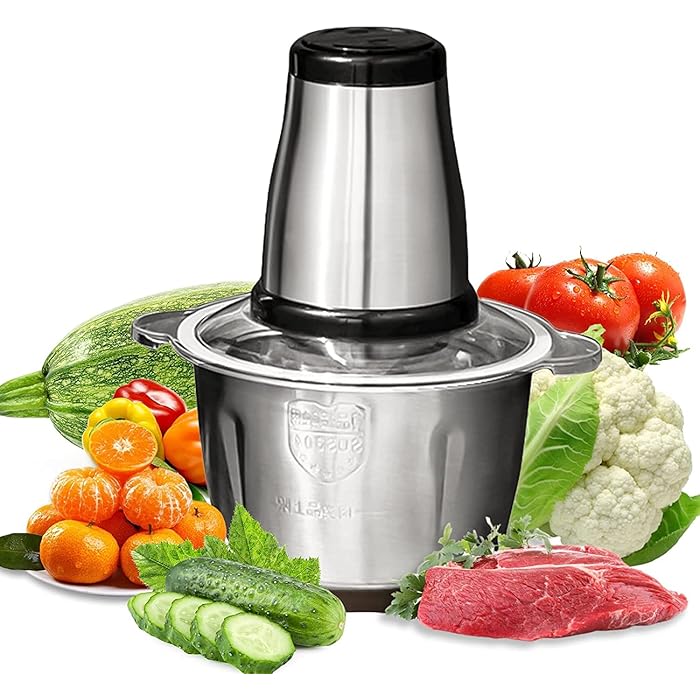 Buy AMON Electric Meat Chopper with Powerful Motor, 3L Stainless Steel