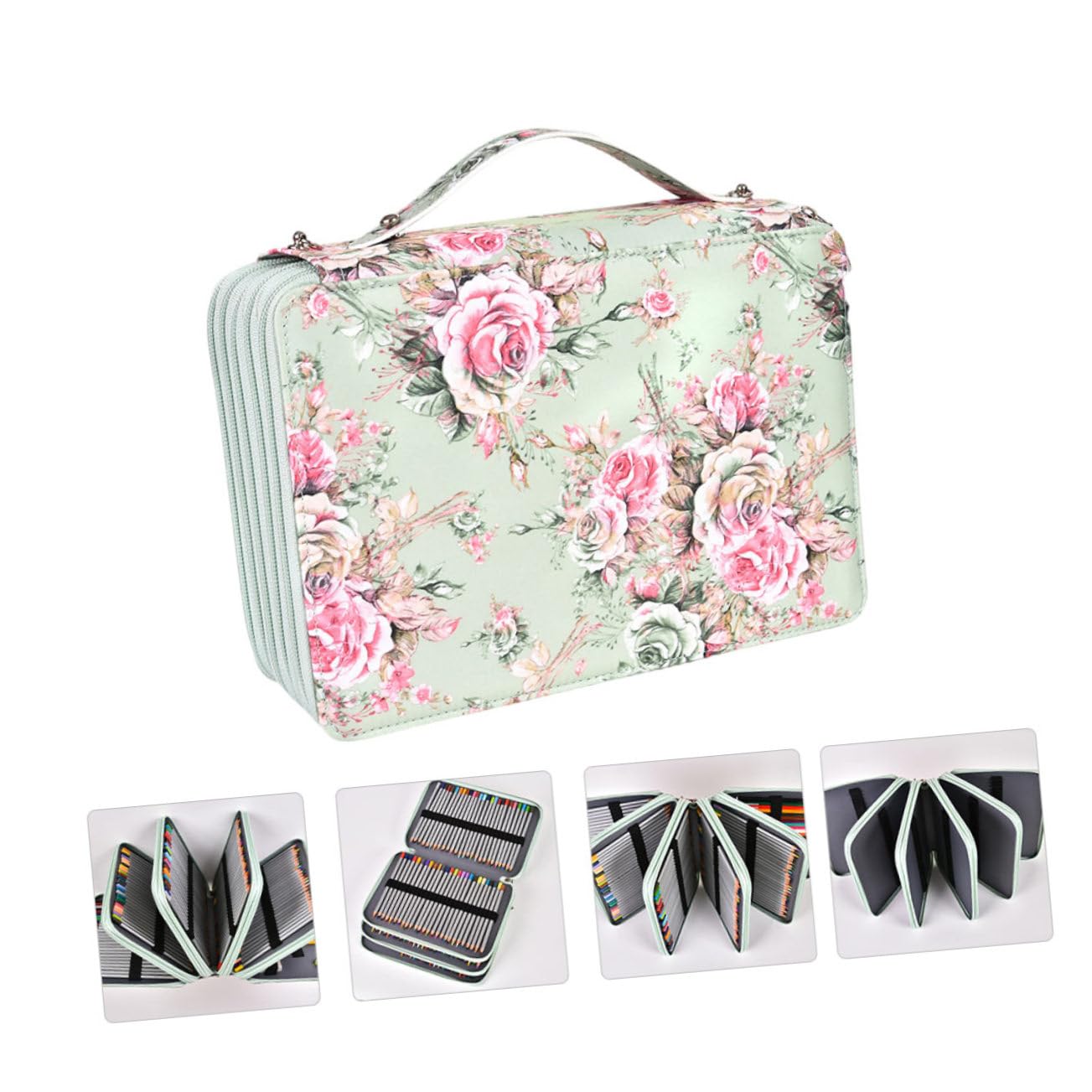 Estuche De Lápices Grande De Ranuras Diseño Elegante y Capacidad Alta para Organizador De Papelería Portátil para Estudiantes y Artistas