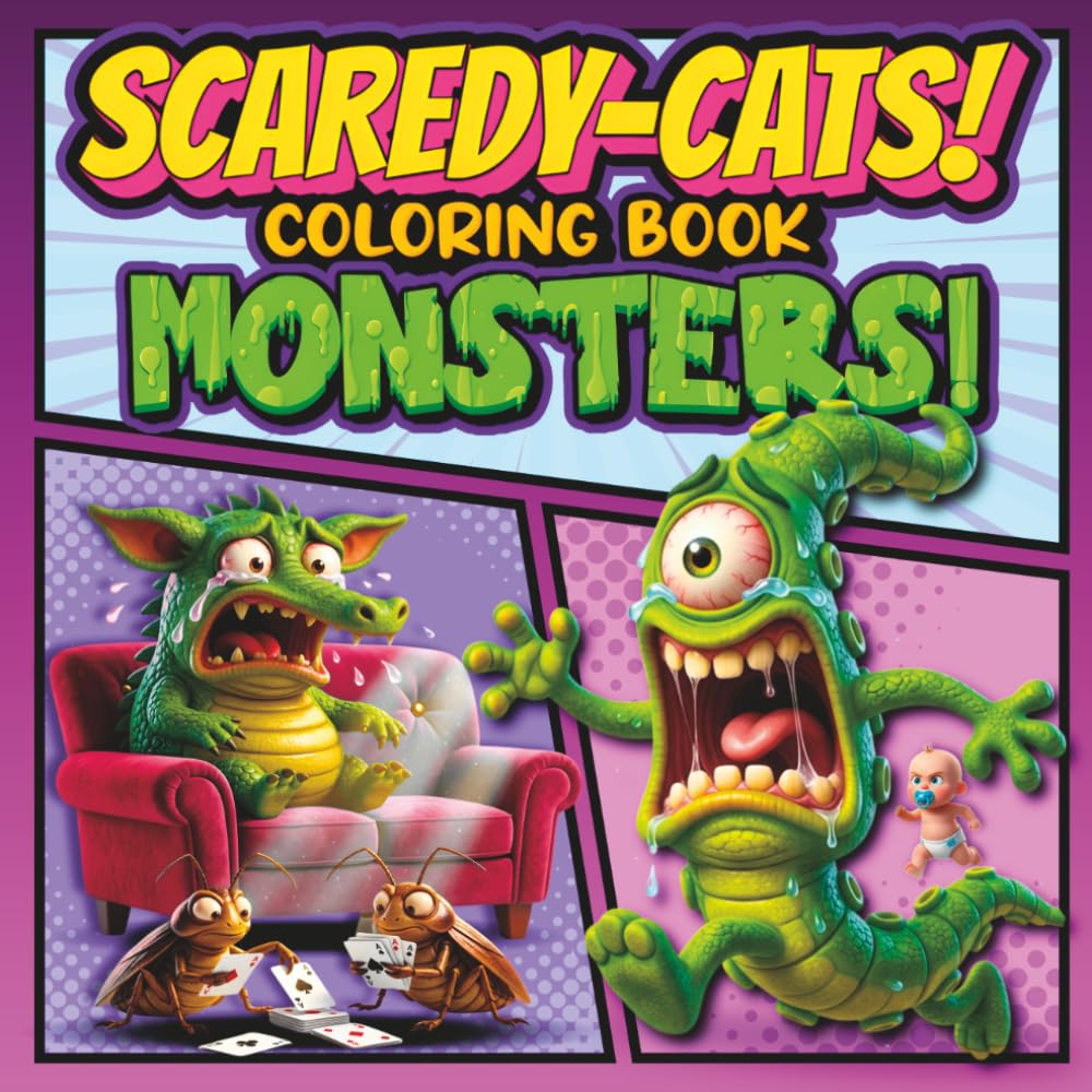 SCAREDY-CATS! COLORING BOOK: MONSTERS!