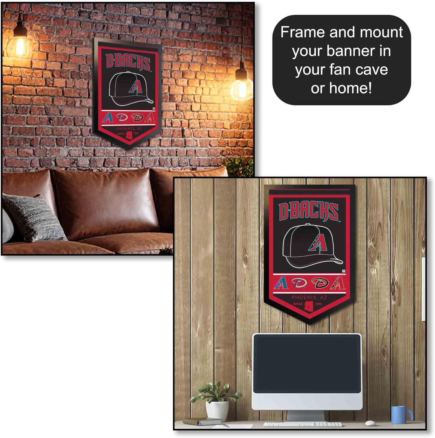 WinCraft Arizona Diamondbacks Heritage History Banner Pennant - Image 4