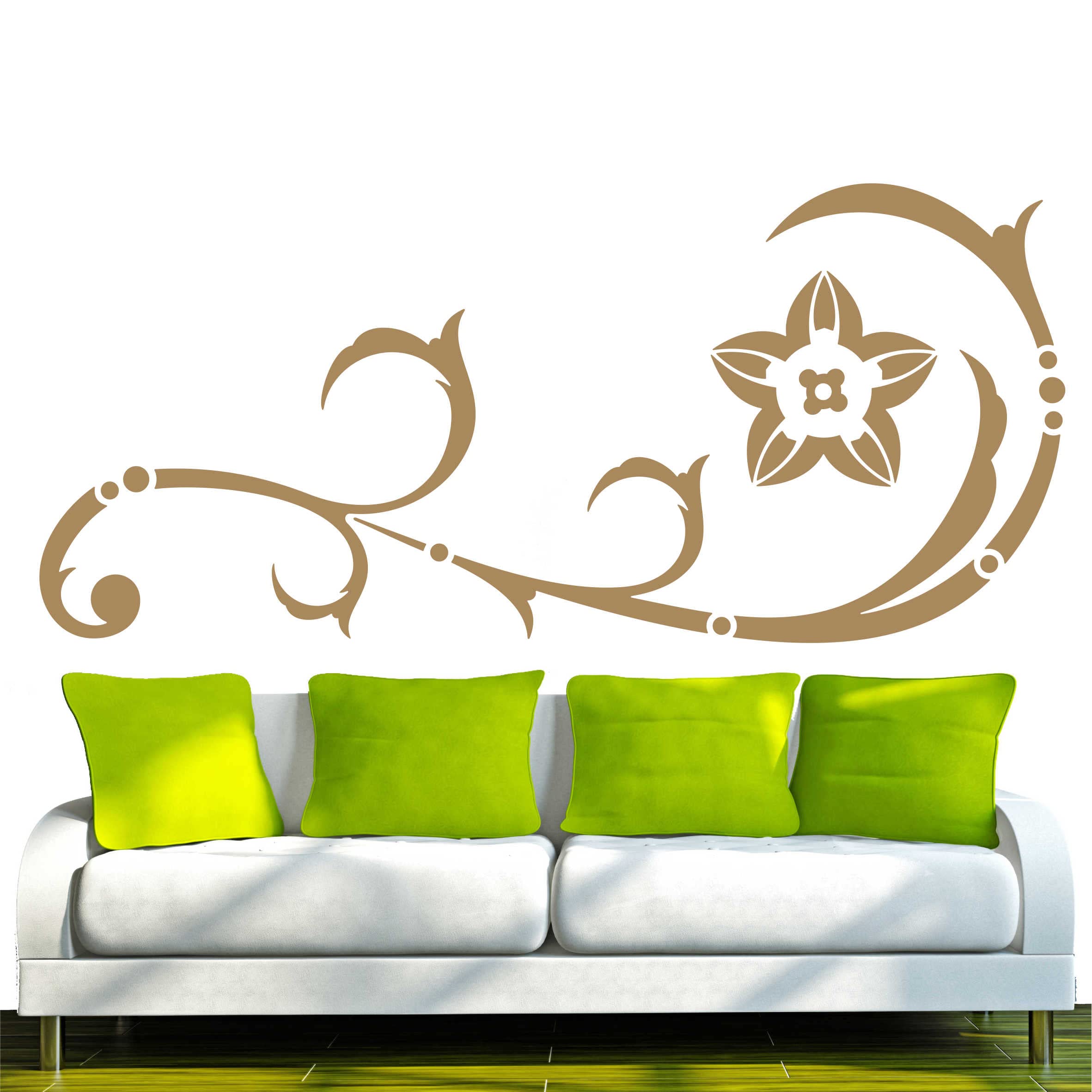 stickers muraux autocollants e10 Fleurs Plantes 240 x107 cm -