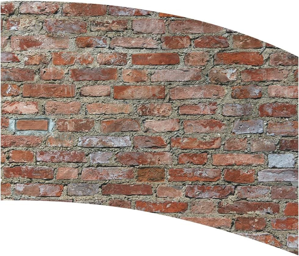 Color Guard Practice Flags, Marching Band Flags, Curved Rectangle Indoor Competition, Performance ARC Flag, Vibrant Colors, Made in USA, Durable Polyester Silk PGF036-BRICKWALL