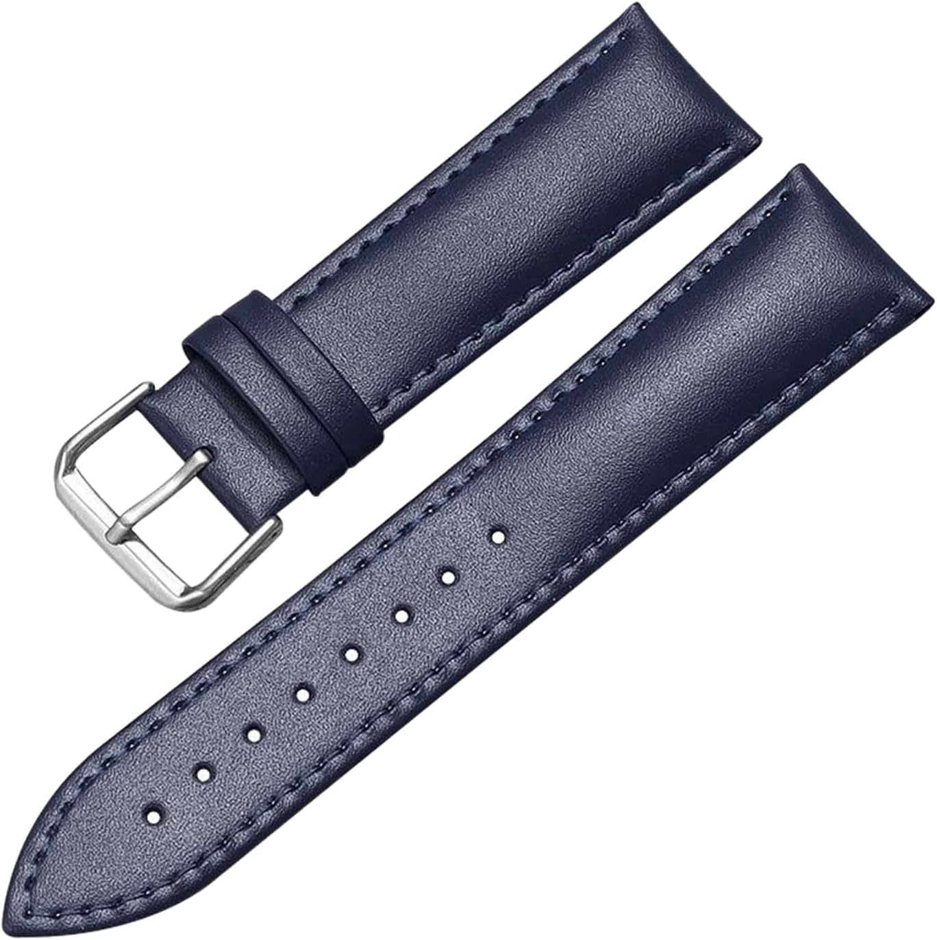 Cinturino Per Orologio Nero E Argento Con Cuciture Color Crema - Foto 12