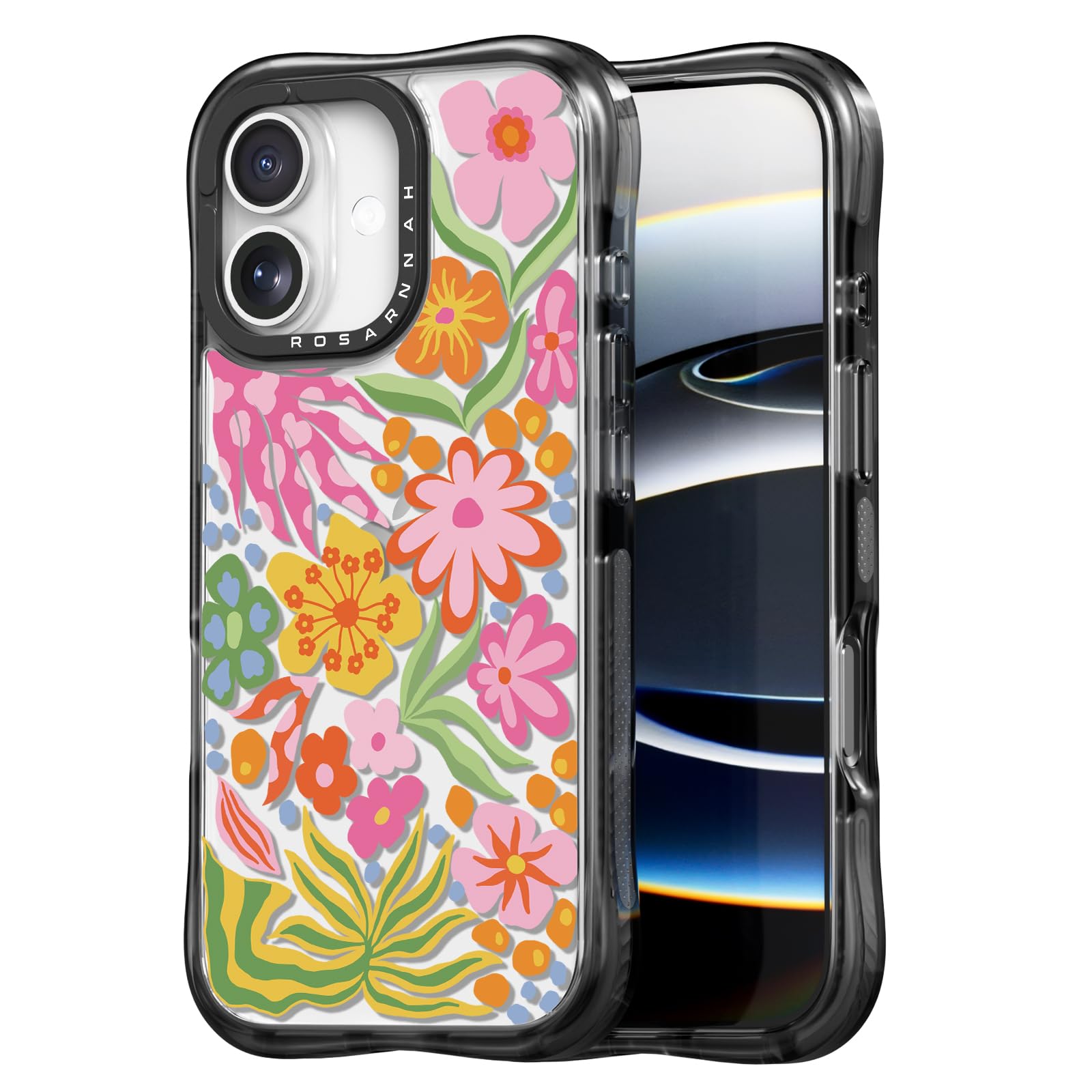 for iPhone 17 Case Cute - Military-Grade 20 ft Drop Protection Shockproof Phone Case - Funny Passion Flower