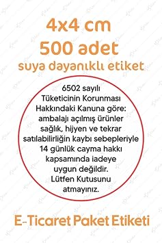 MSticker-Iade Etiketi, E-ticaret Paket Etiketi,  r n Iade Etiketi Ambalaj Etiketi 500 Adet
