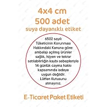 MSticker-Iade Etiketi, E-ticaret Paket Etiketi,  r n Iade Etiketi Ambalaj Etiketi 500 Adet